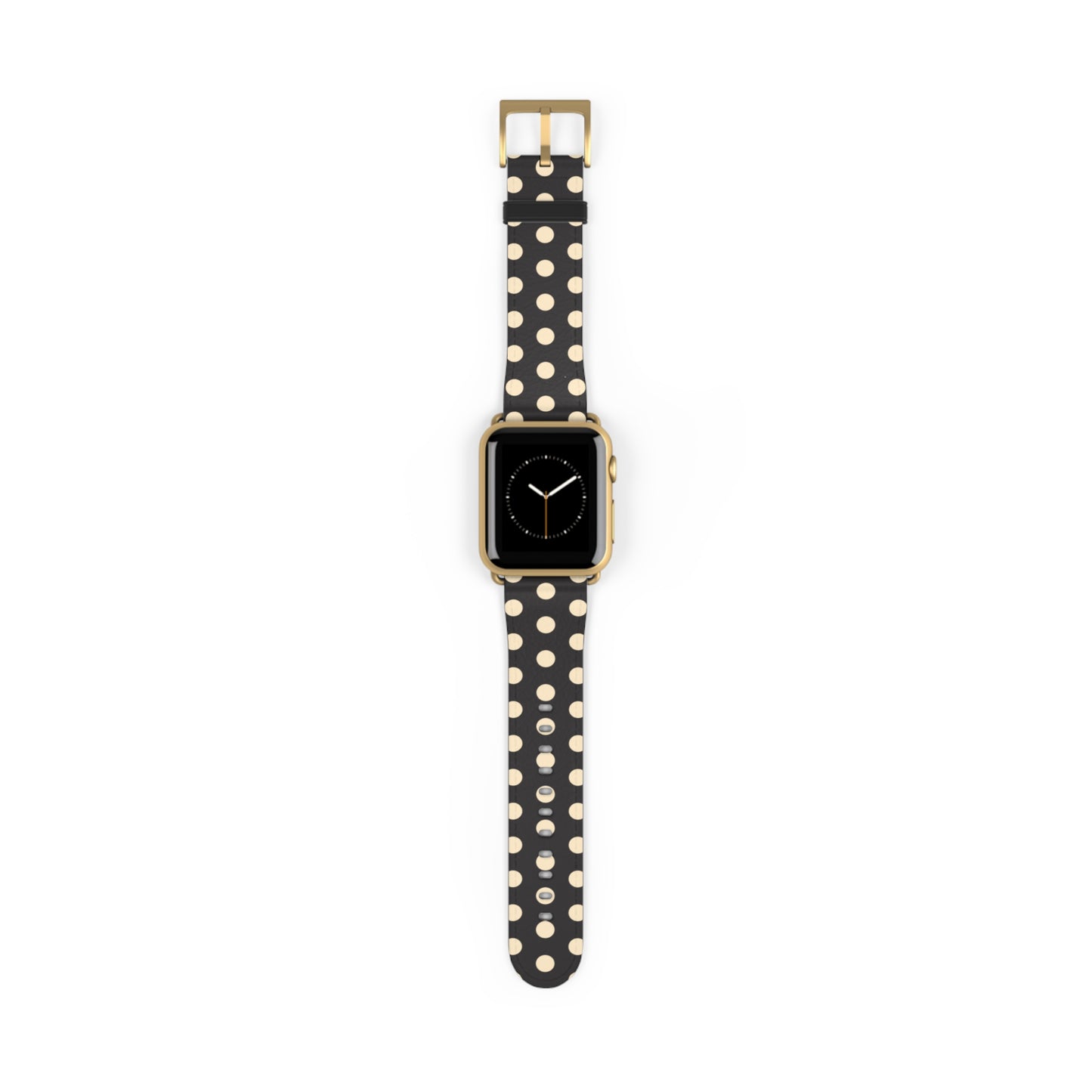 Vintage inspired black and cream polka dot ring holder with magnetic grip, ergonomic design, and retro style