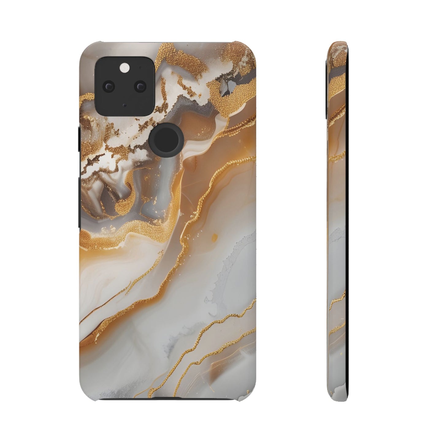 Gold Agate Phone Case – Marble Geode Snap Case