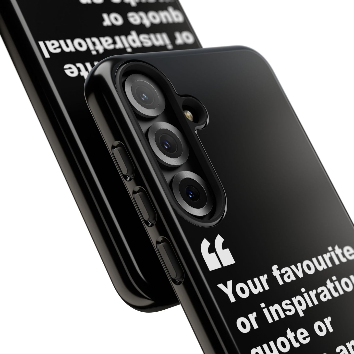 Personalised Inspirational Quote Tough Phone Case — Customizable Text Design