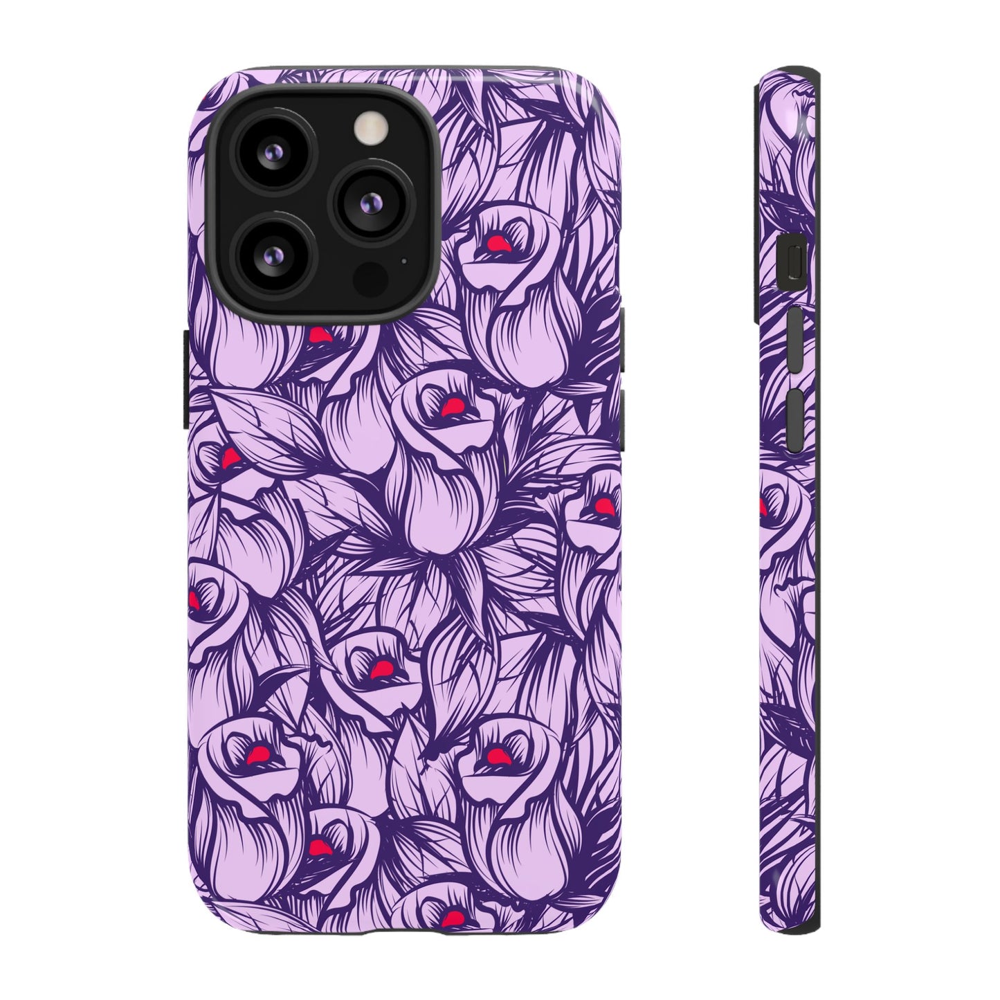 Botanical Floral Purple Rose Phone Case