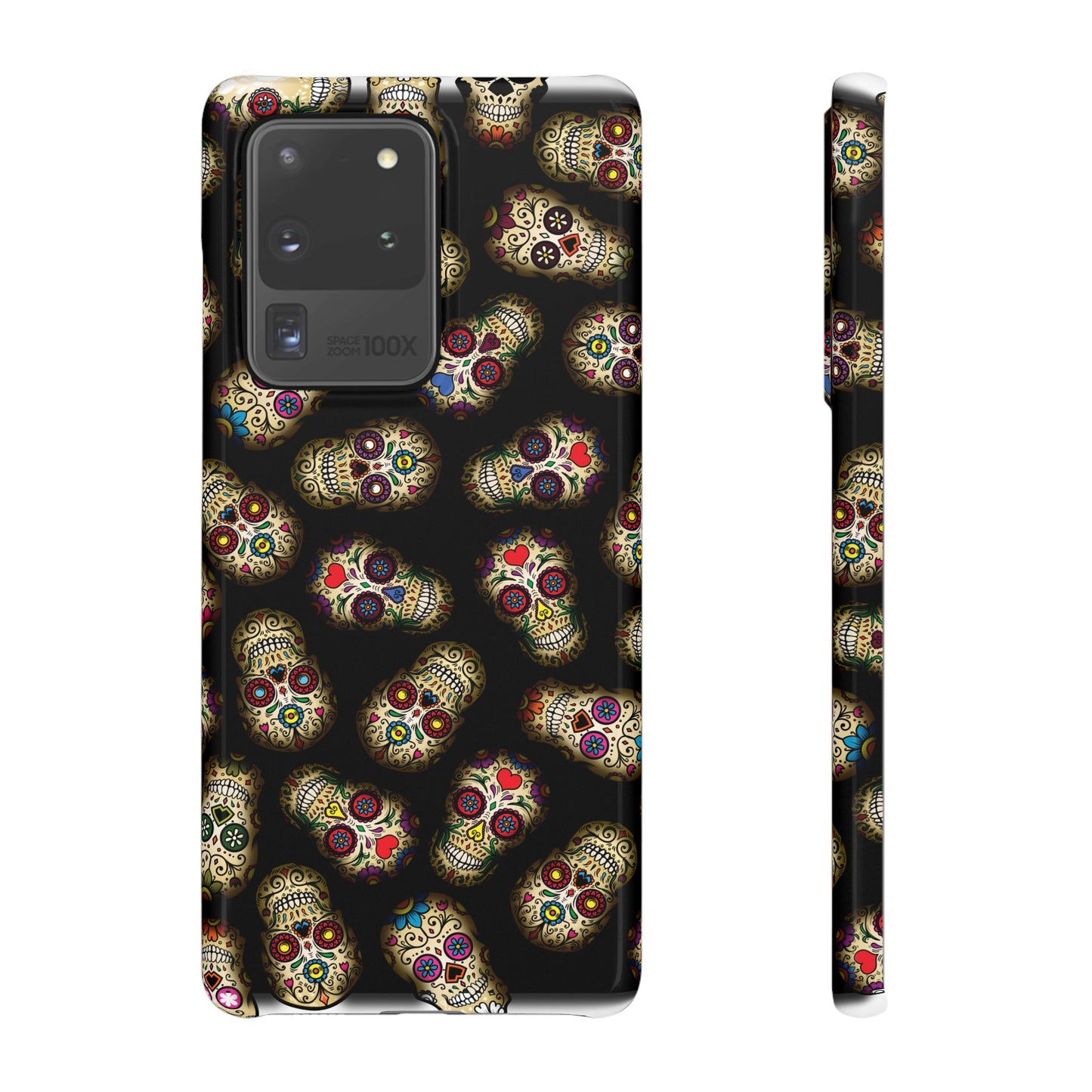 Sugar Skull — Day of the Dead Floral Slim Case for Apple iPhone, Samsung Galaxy and Google Pixel.