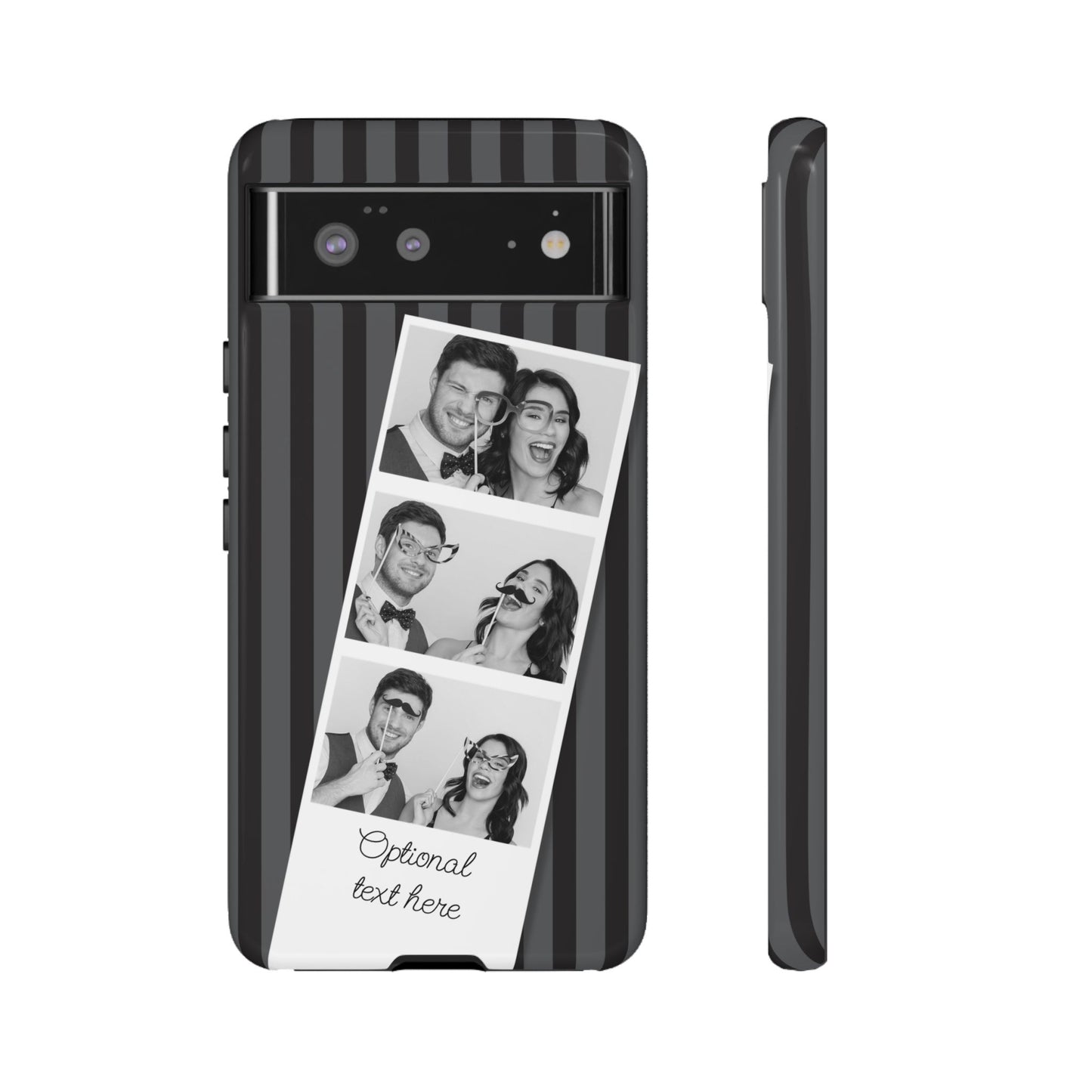 Customisable Three Image Retro Photobooth Design Tough Case for Apple iPhone, Samsung Galaxy and Google Pixel.