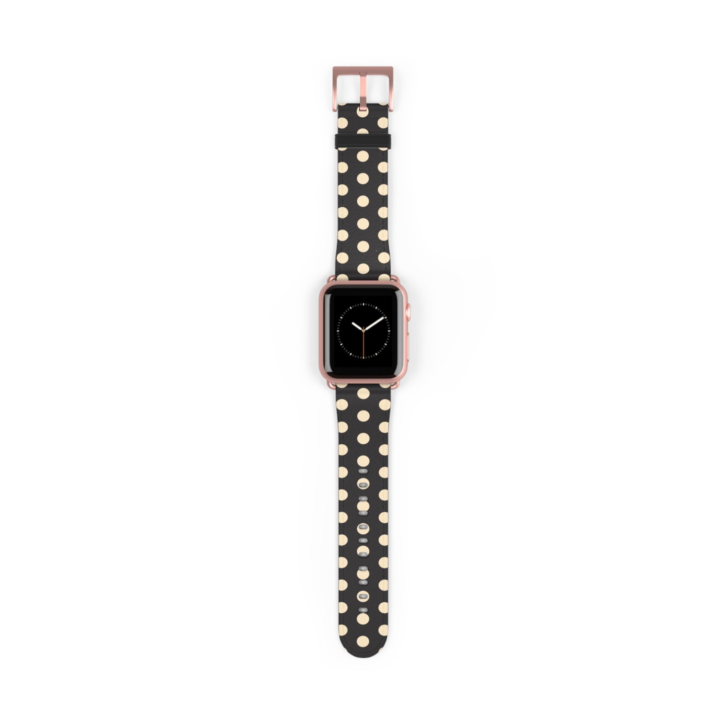 Vintage inspired black and cream polka dot ring holder with magnetic grip, ergonomic design, and retro style