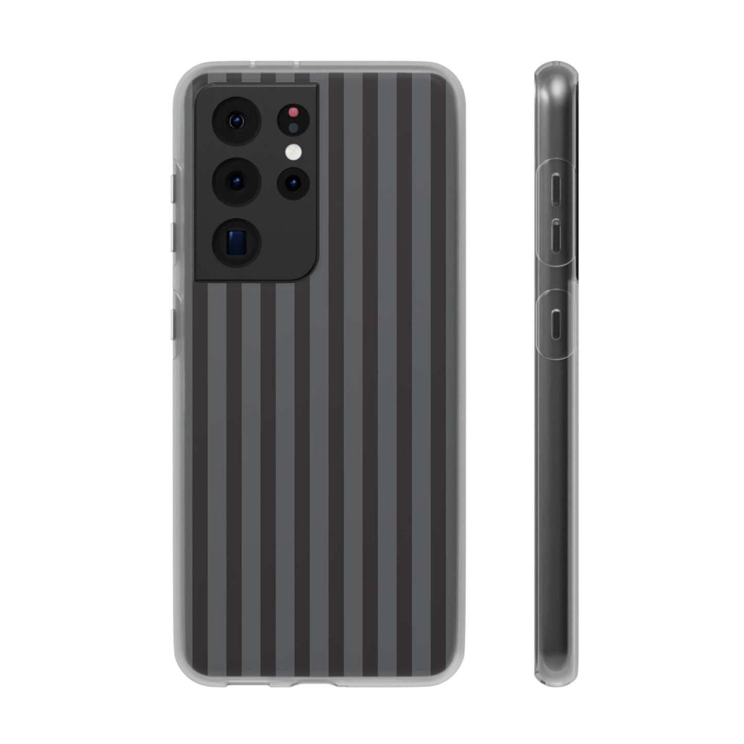 Black Stripe Flexible Phone Case for Apple iPhone, Samsung Galaxy.
