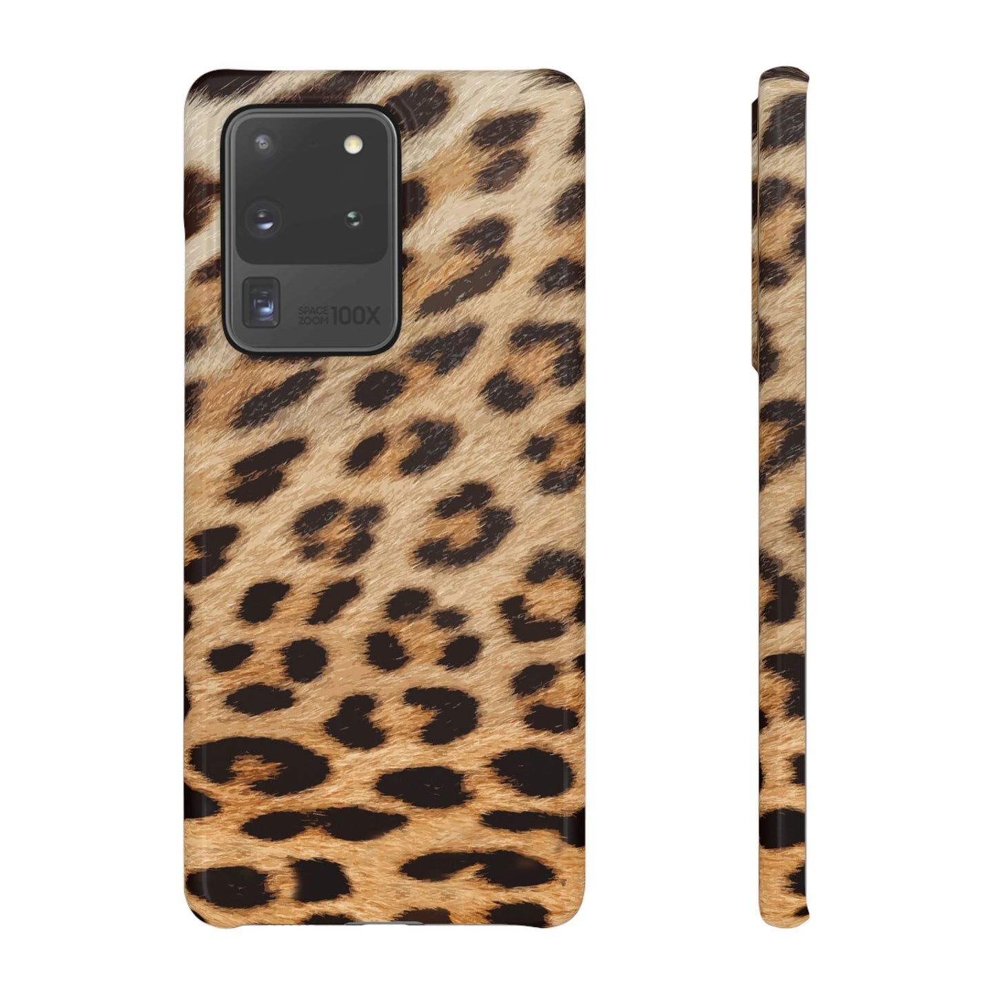 Leopard Print Slim Phone Case for Apple iPhone, Samsung Galaxy and Google Pixel.