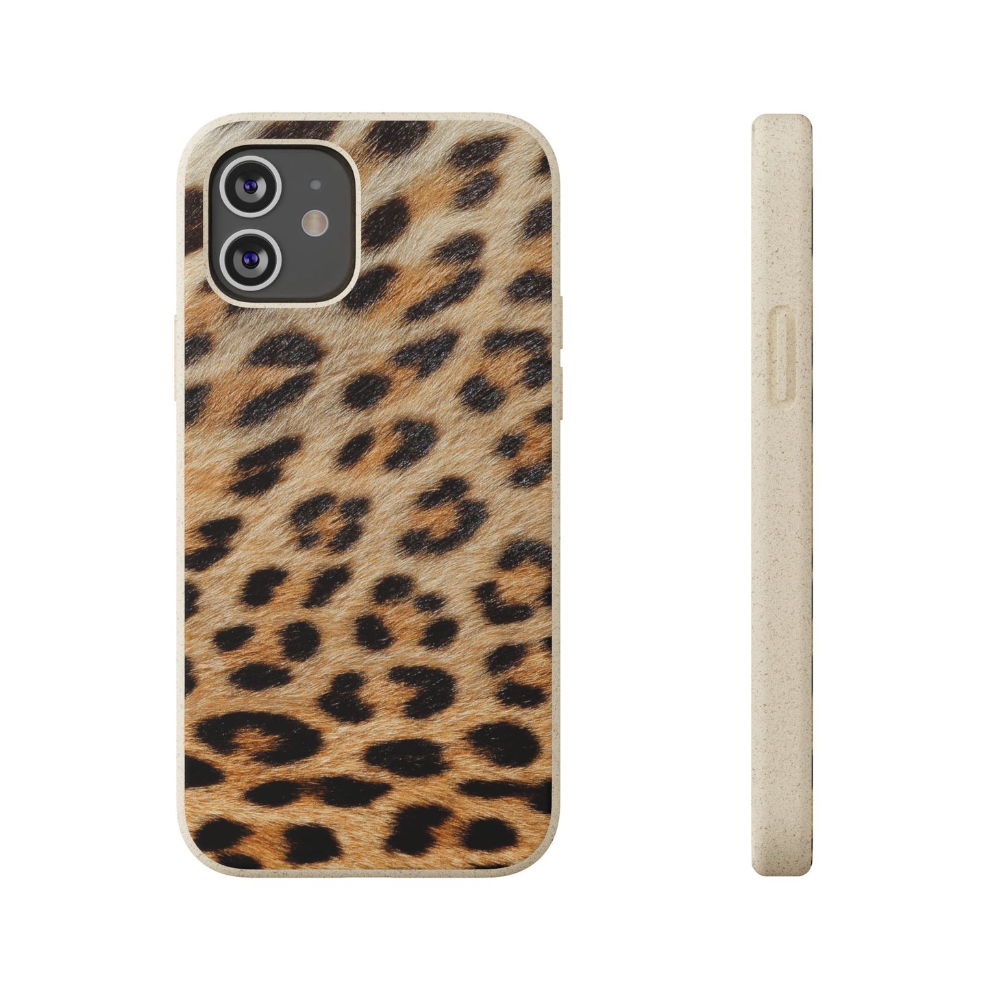 Leopard Print Biodegradable Phone Case — Eco-Friendly Animal Print Phone Cover for Apple iPhone and Samsung Galaxy.