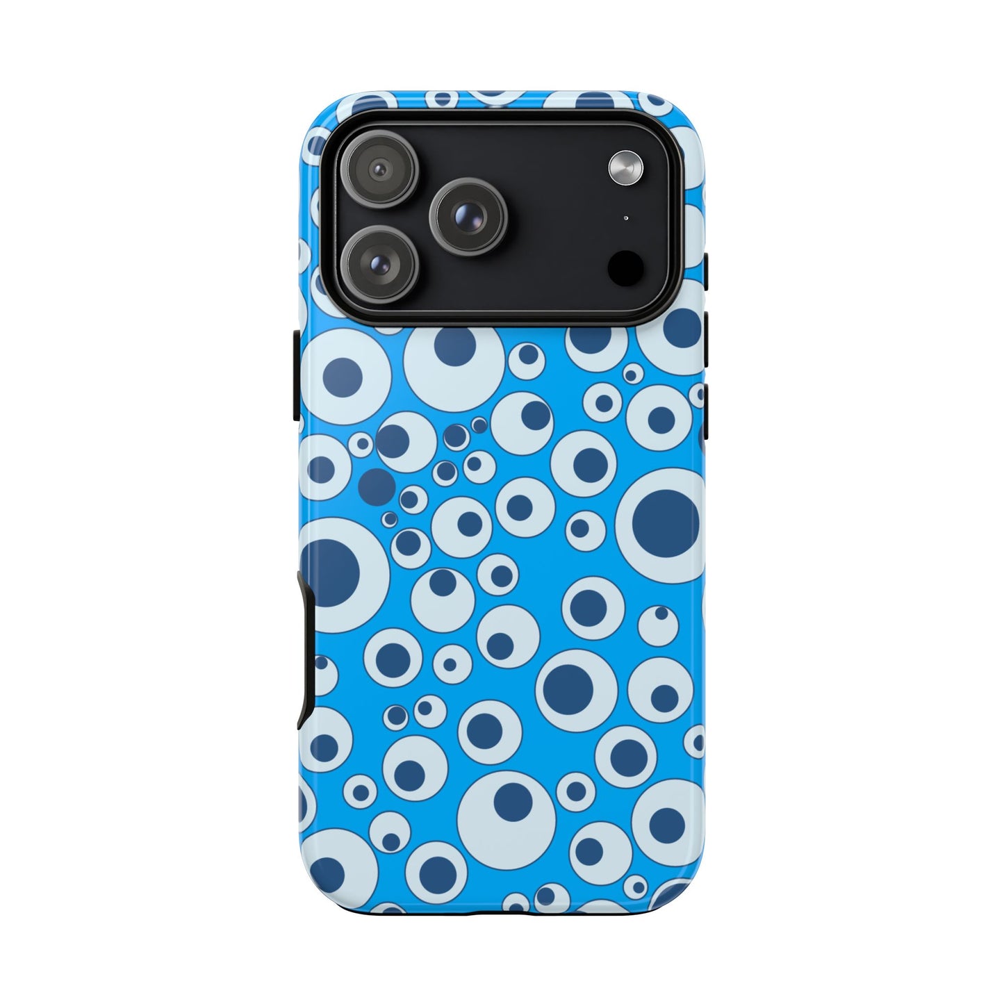 Blue Bubble Pattern Tough Phone Case — Retro Pop Circles Design