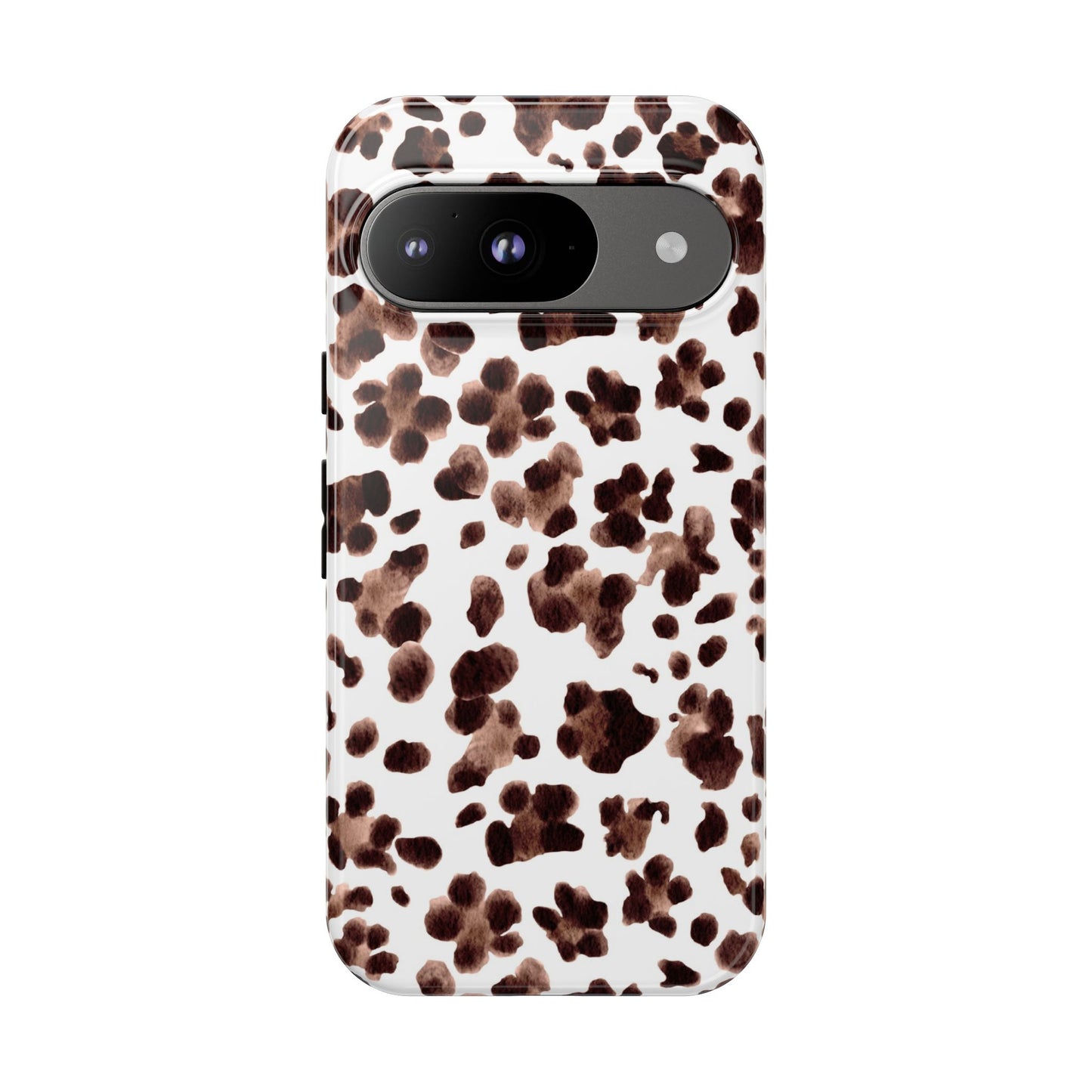 Brown Cowhide Print Phone Case — Tough Protective iPhone Cover