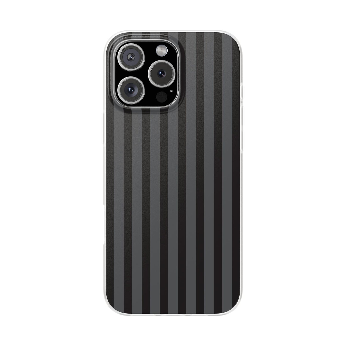 Black Stripe Flexible Phone Case for Apple iPhone, Samsung Galaxy.