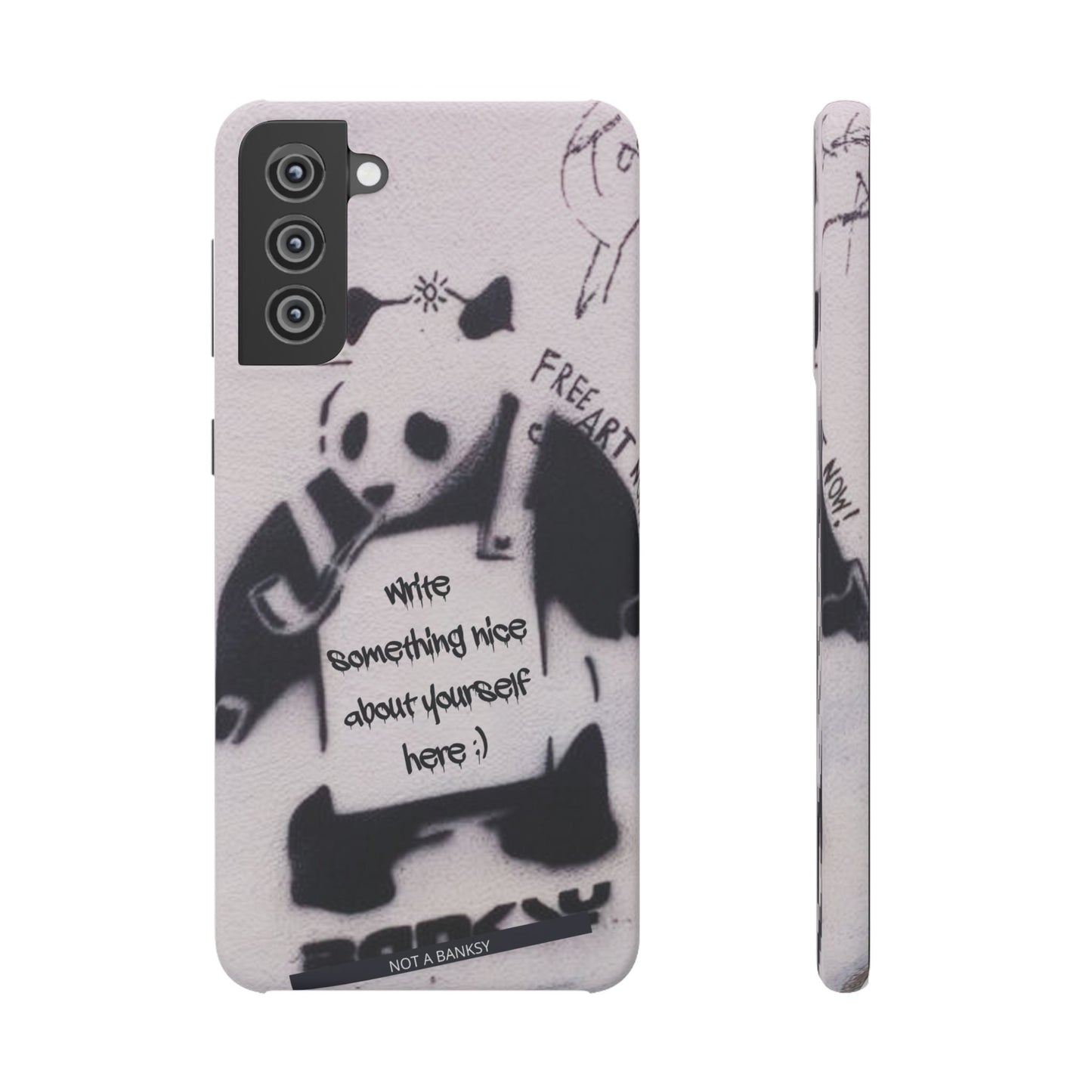 Personalised Panda Stencil Phone Case for Apple iPhone, Samsung Galaxy and Google Pixel.