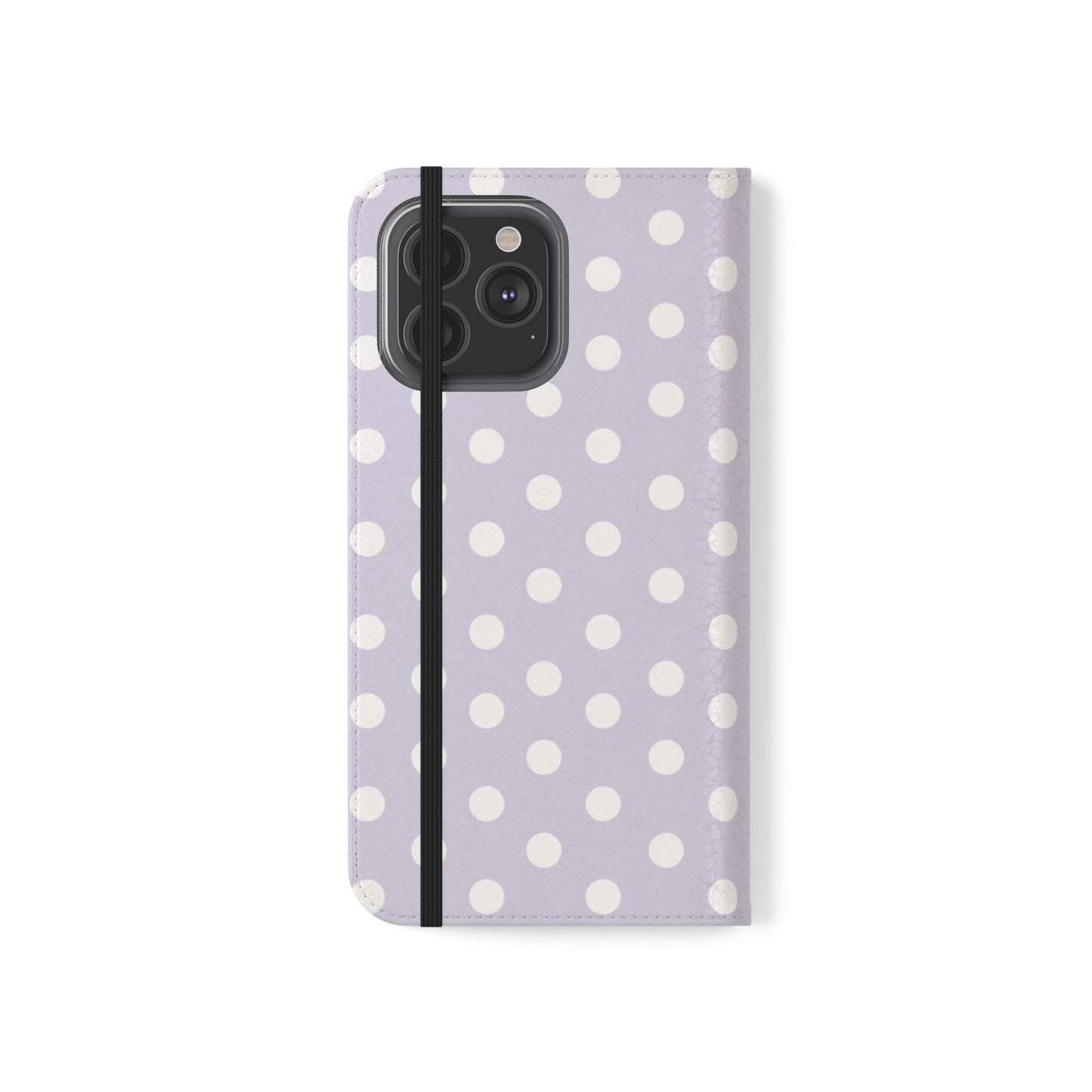 Polka Dot Flip Phone Case — Violet Polka Dot Wallet Cover