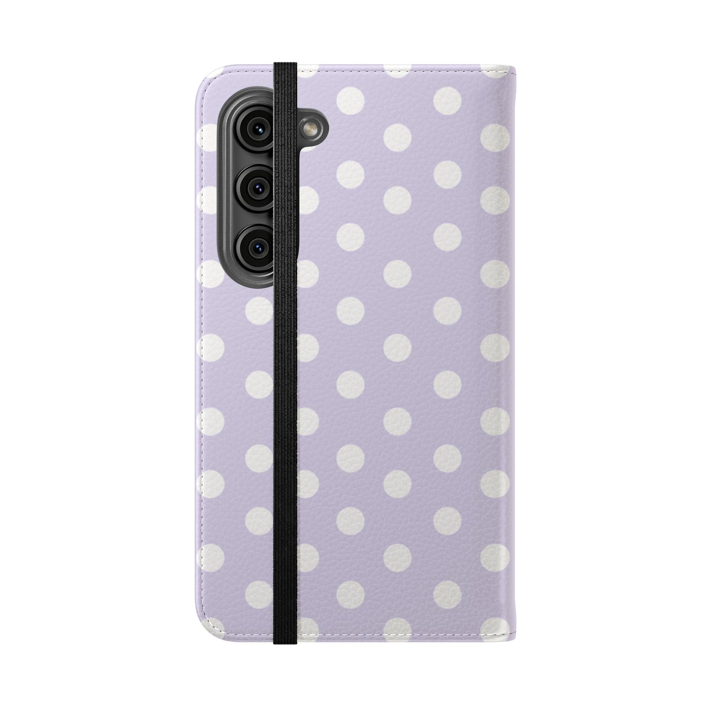 Polka Dot Flip Phone Case — Violet Polka Dot Wallet Cover