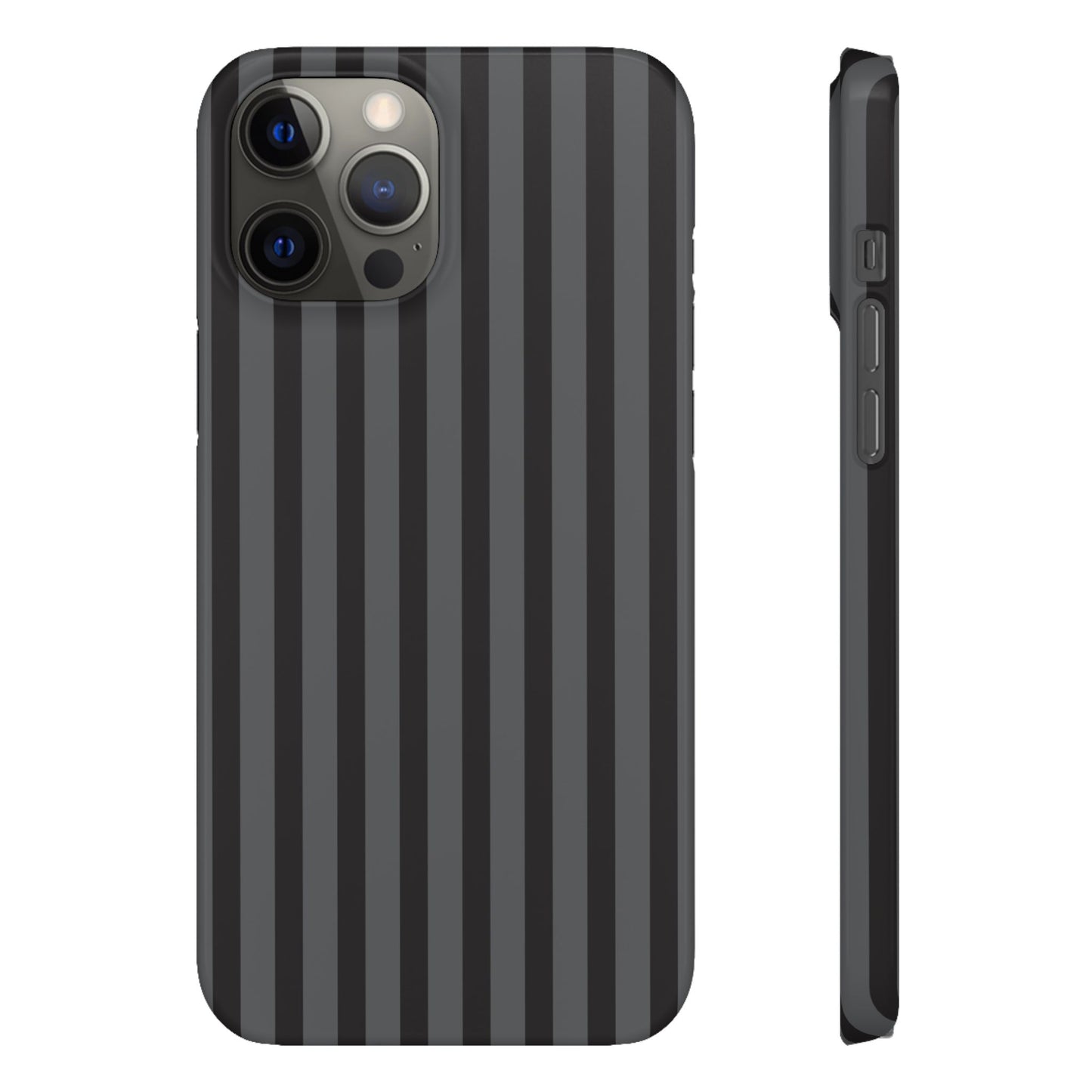 Black Vertical Stripe Snap Phone Case – Slim Protective Cover