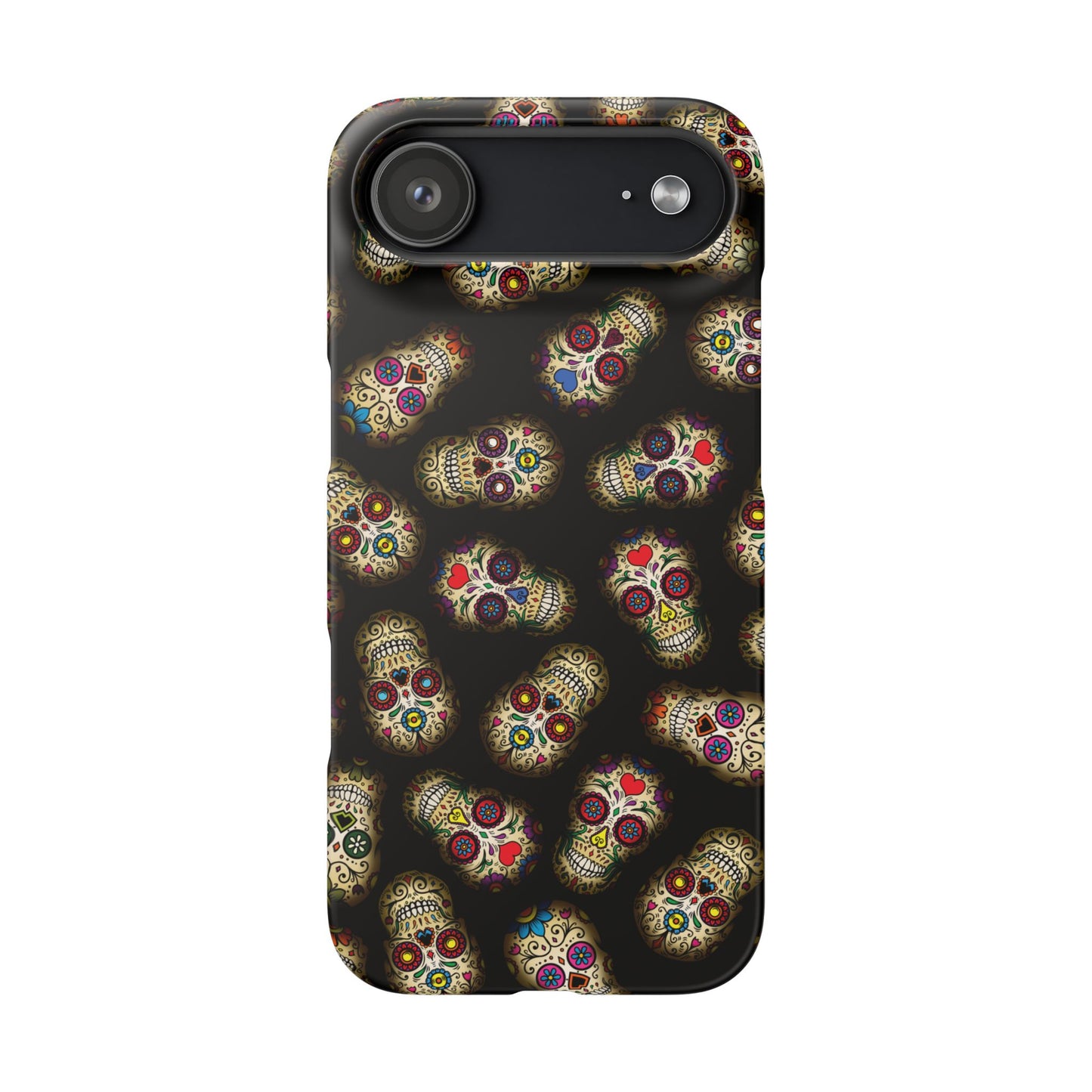 Sugar Skull — Day of the Dead Floral Slim Case for Apple iPhone, Samsung Galaxy and Google Pixel.