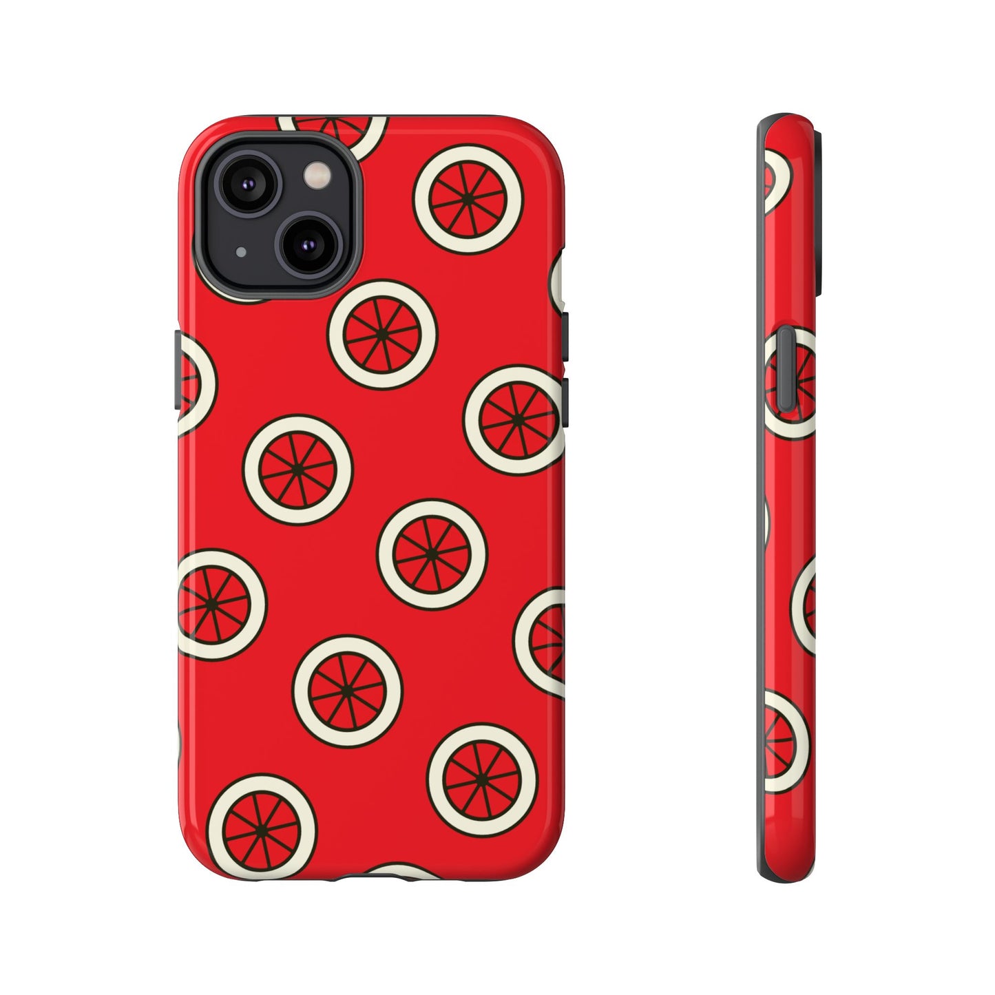Red Citrus Pattern Phone Case — Protective Tough Phone Cover