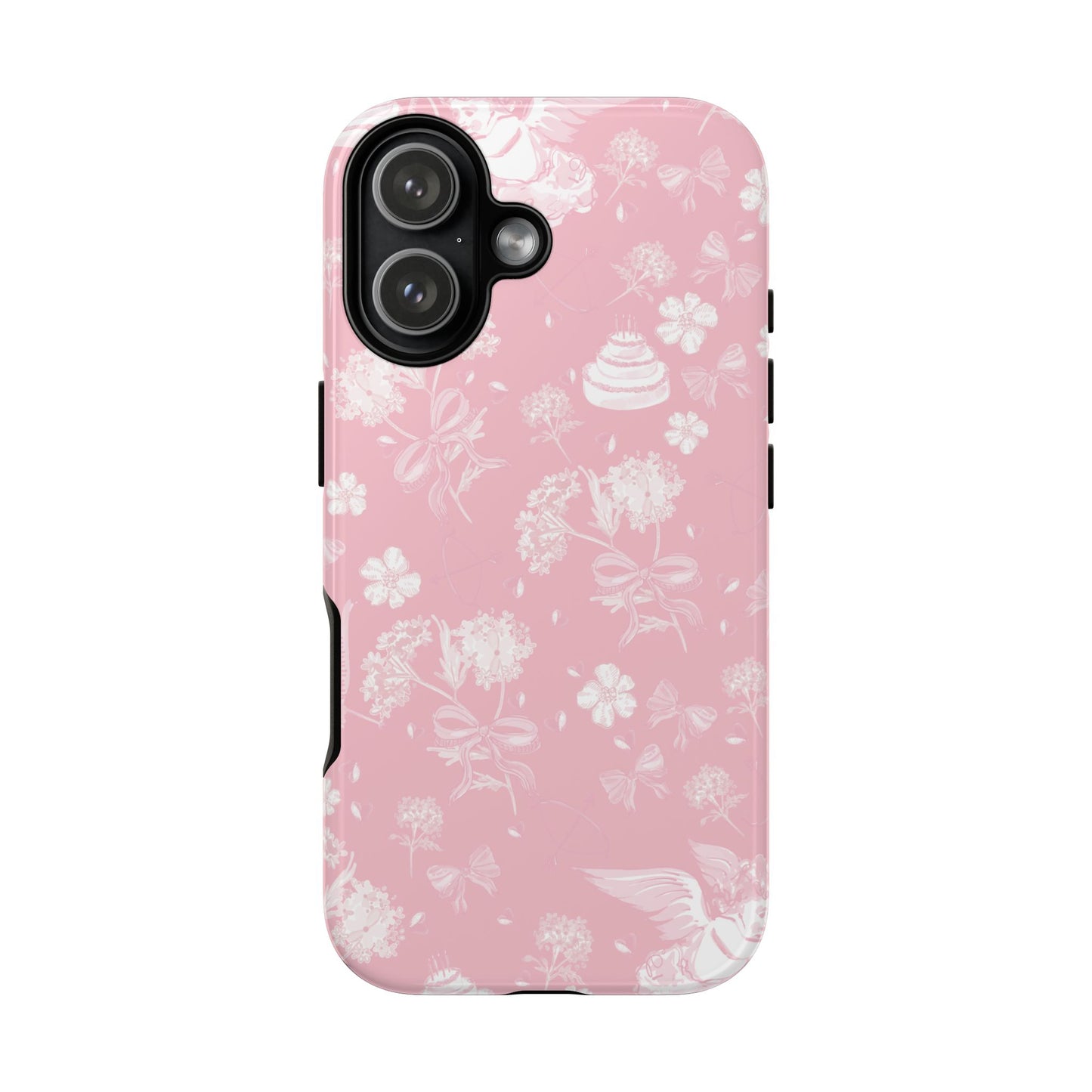 Floral Pink Tough Phone Case – Lightweight Protective Cover