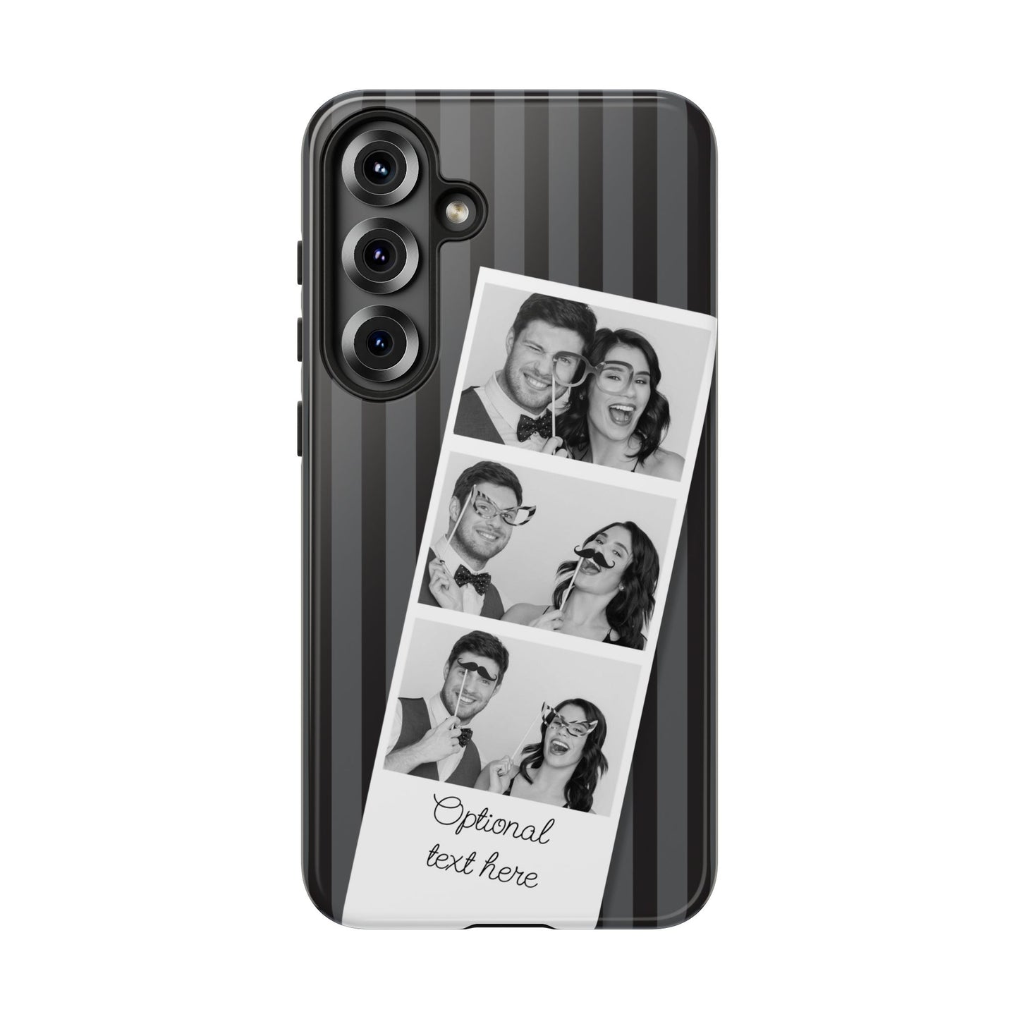 Customisable Three Image Retro Photobooth Design Tough Case for Apple iPhone, Samsung Galaxy and Google Pixel.