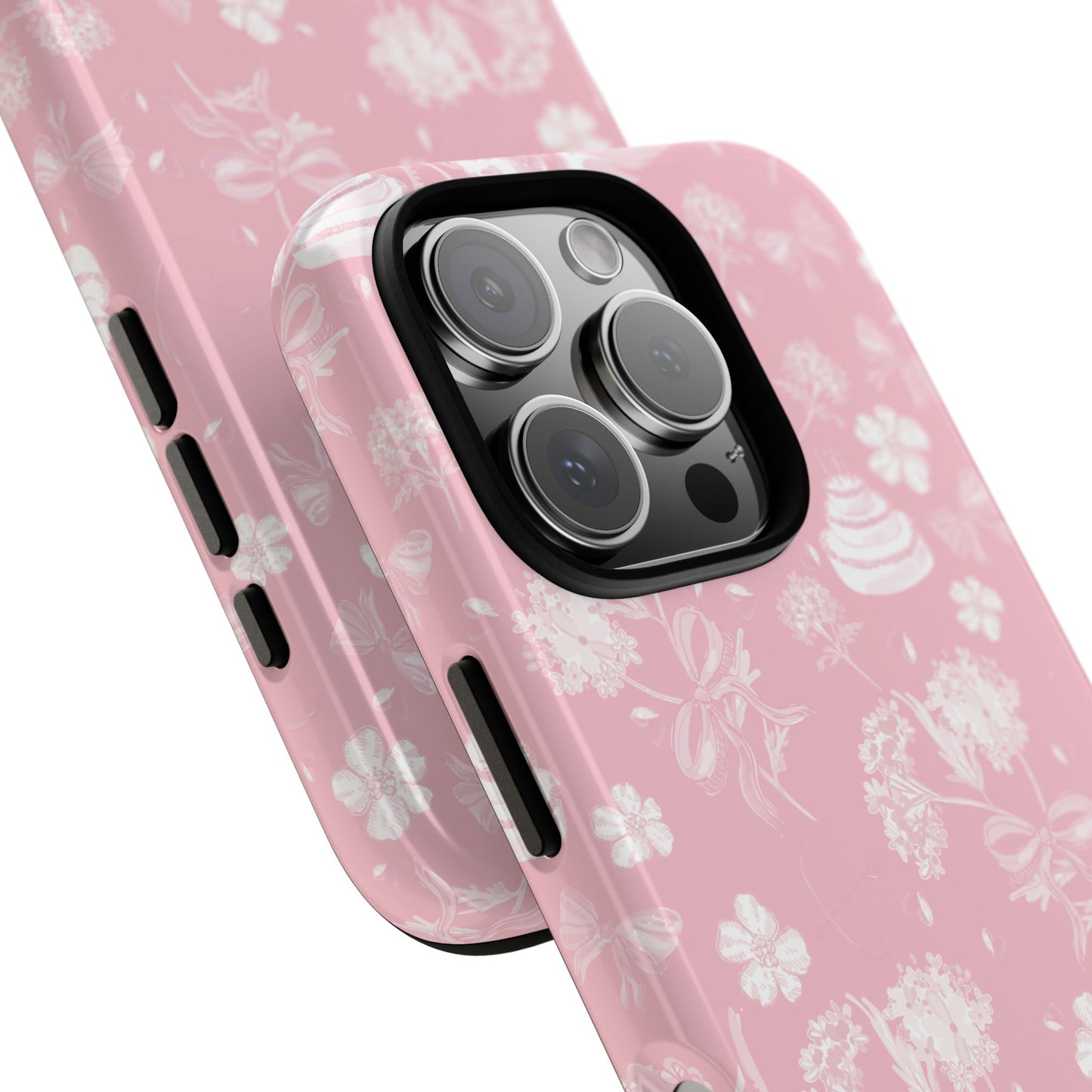 Floral Pink Tough Phone Case – Lightweight Protective Cover