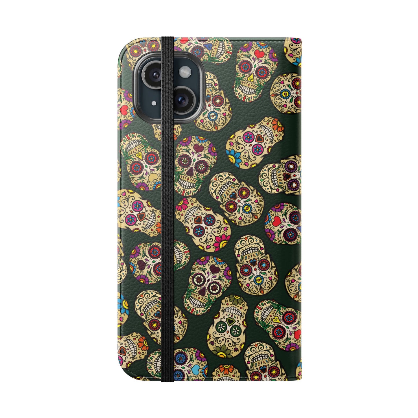 Sugar Skulls Flip Phone Case — Flip Wallet Cover