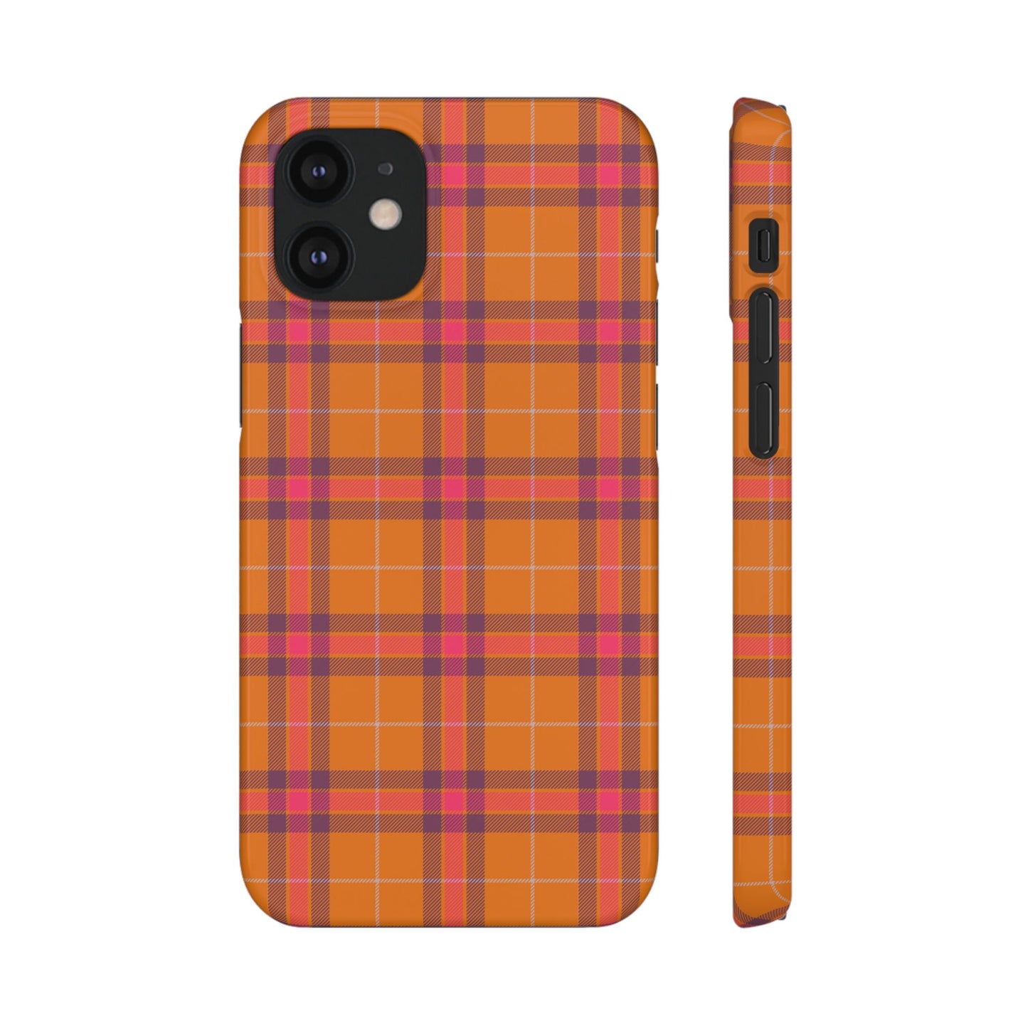 Orange Plaid Snap Phone Case — Autumn Plaid Phone Case
