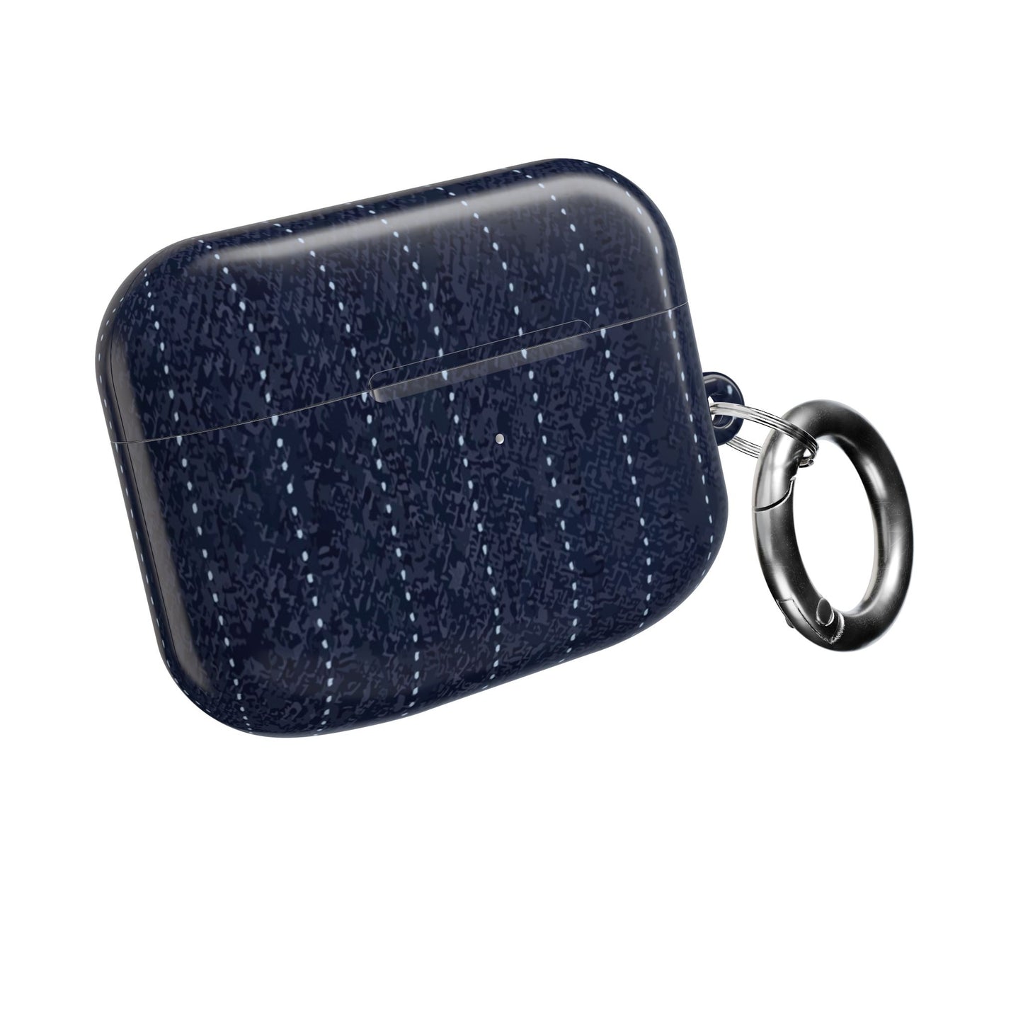 Knitted Navy Stripe AirPod Case — Cozy Textured Protective Cover