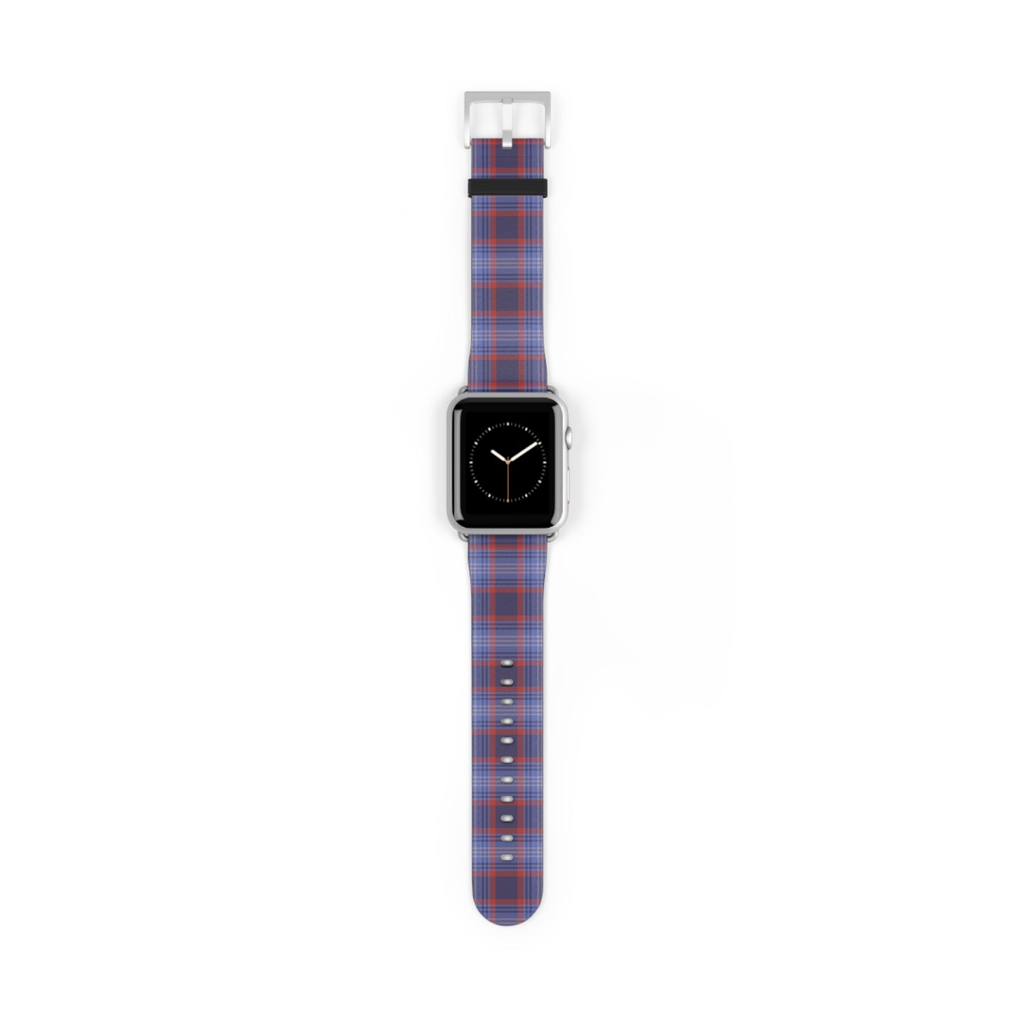 Apple Watch band in blue and red plaid, classic tartan strap, preppy style, perfect everyday band for men and women