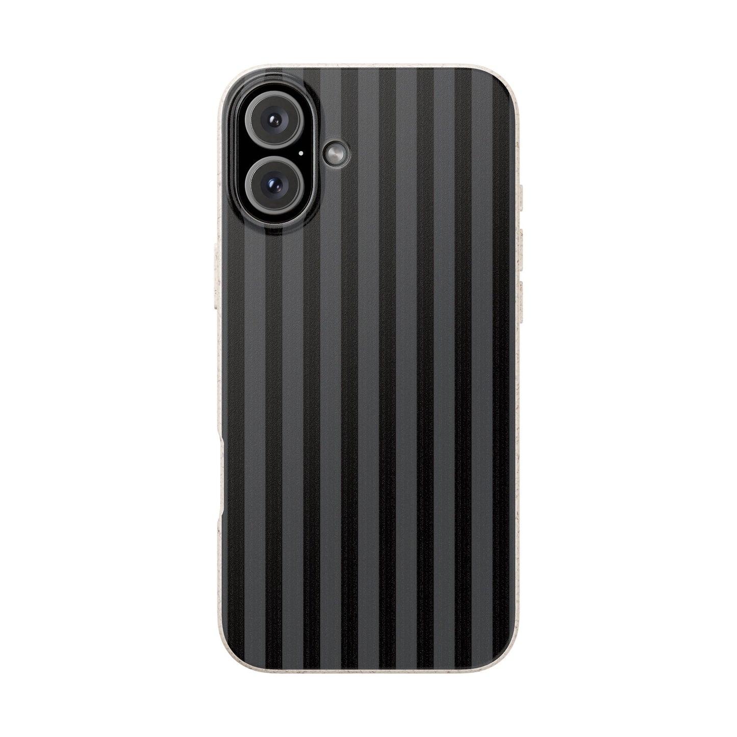 Biodegradable Black Vertical Stripe Phone Cover for Apple iPhone and Samsung Galaxy.