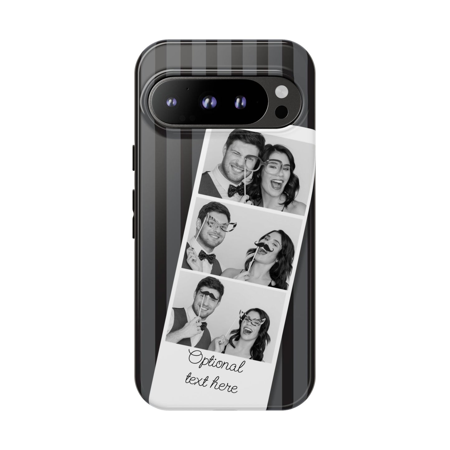 Customisable Three Image Retro Photobooth Design Tough Case for Apple iPhone, Samsung Galaxy and Google Pixel.
