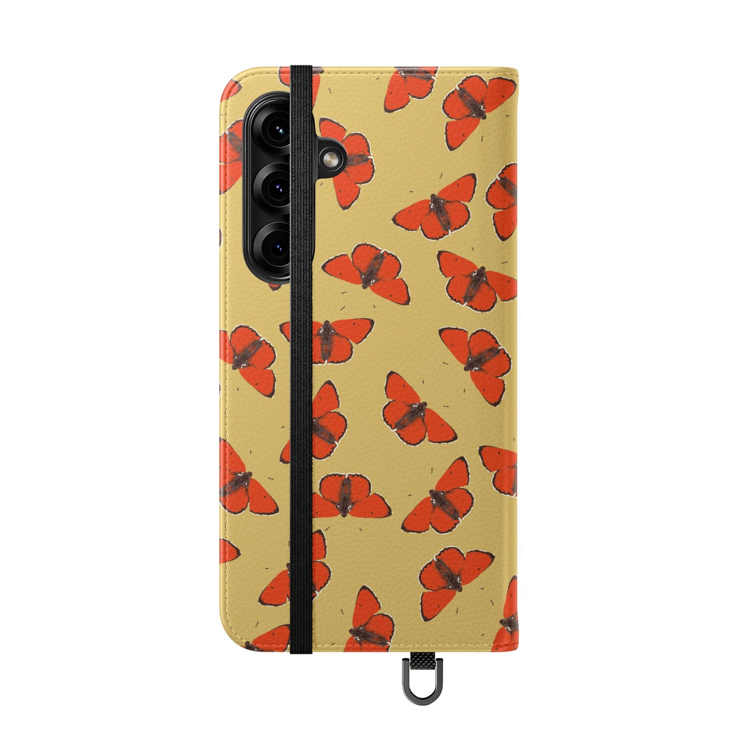 Red Butterflies Flip Phone Case — Flip Wallet Cover