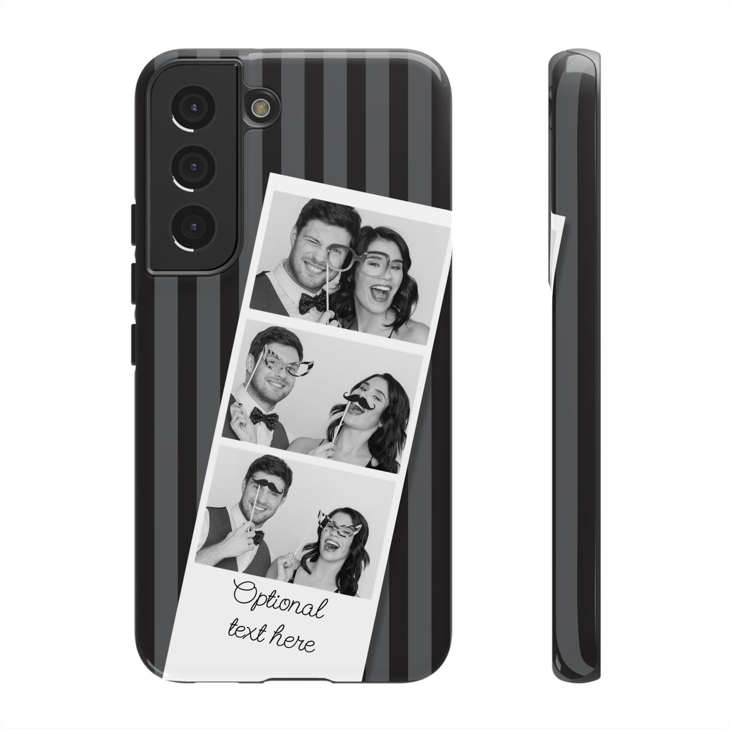 Customisable Three Image Retro Photobooth Design Tough Case for Apple iPhone, Samsung Galaxy and Google Pixel.
