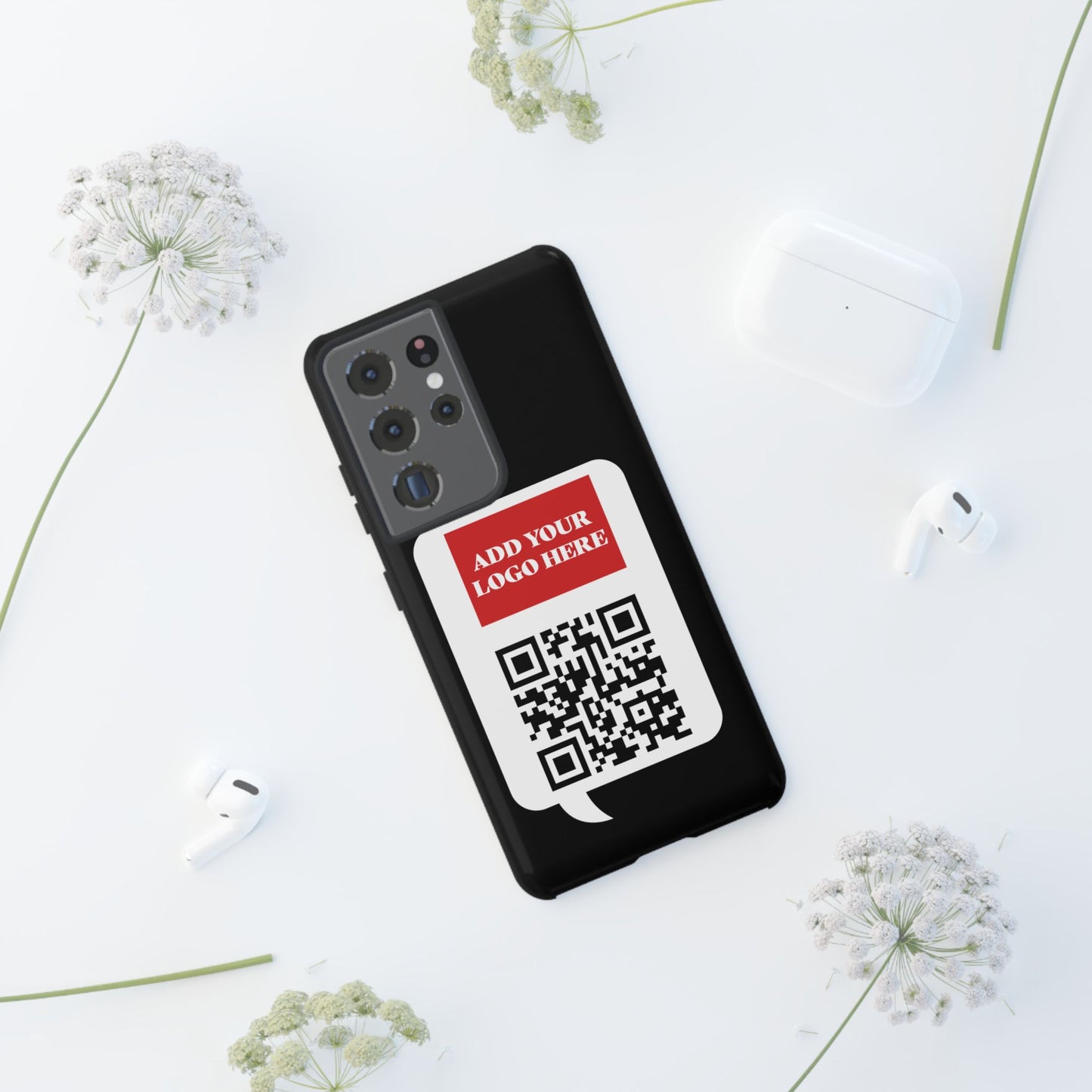 Custom QR Code and Logo Tough Phone Case — Contact Case