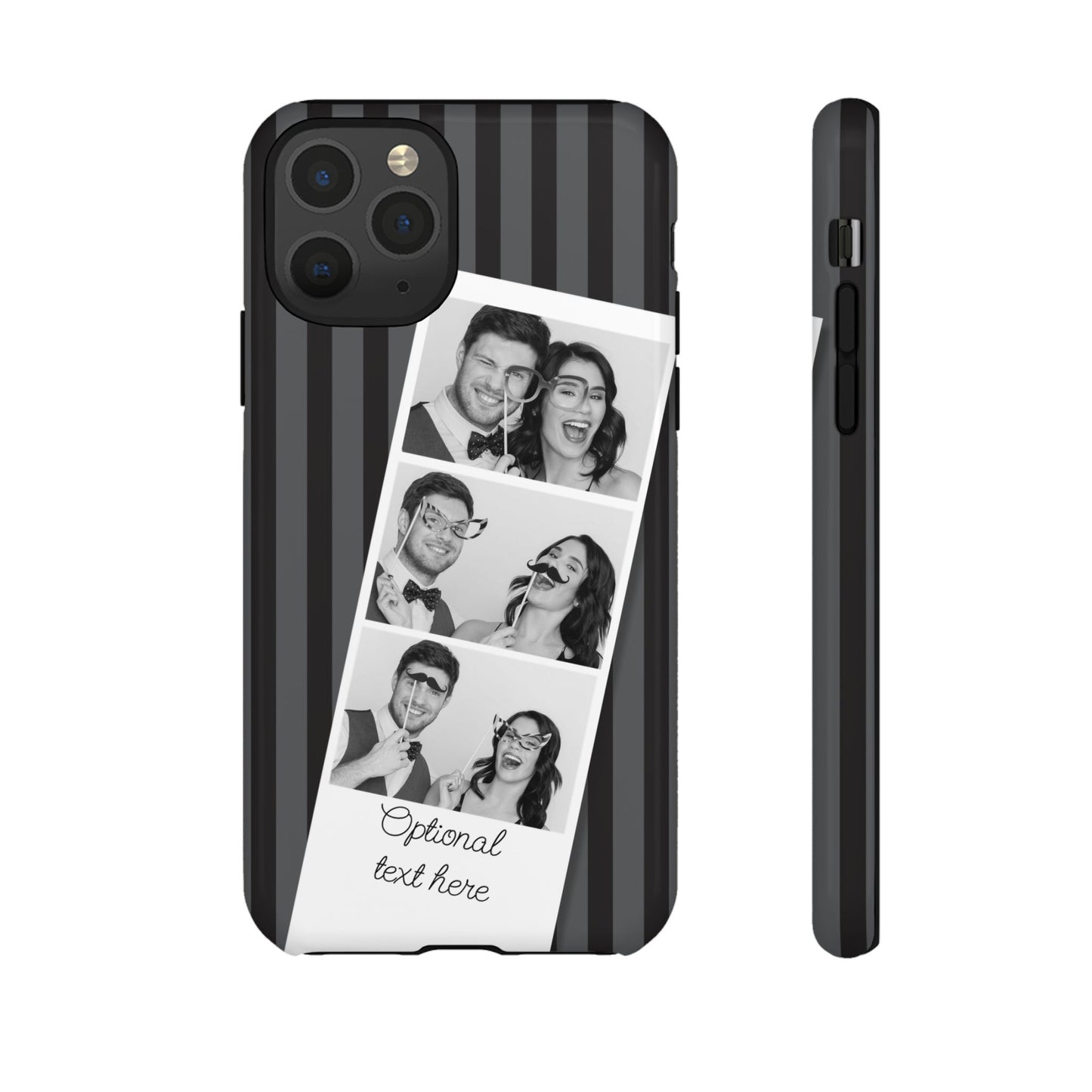 Customisable Three Image Retro Photobooth Design Tough Case for Apple iPhone, Samsung Galaxy and Google Pixel.