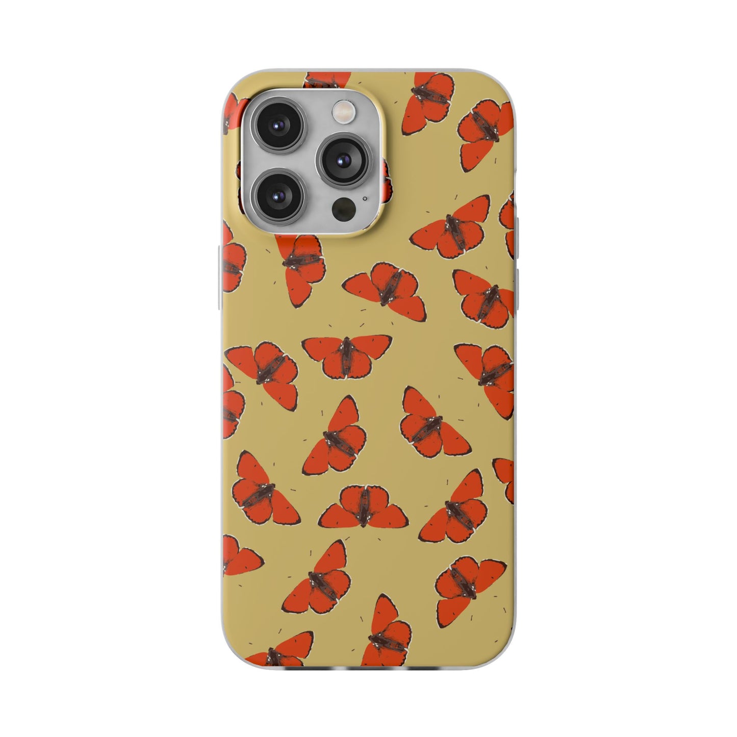 Butterfly Pattern Flexi Phone Case for Apple iPhone and Samsung Galaxy.