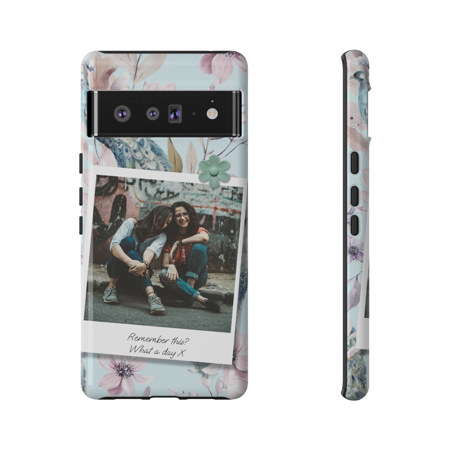 Single Image Personalised Floral Photo Tough Case for Apple iPhone, Samsung Galaxy and Google Pixel.