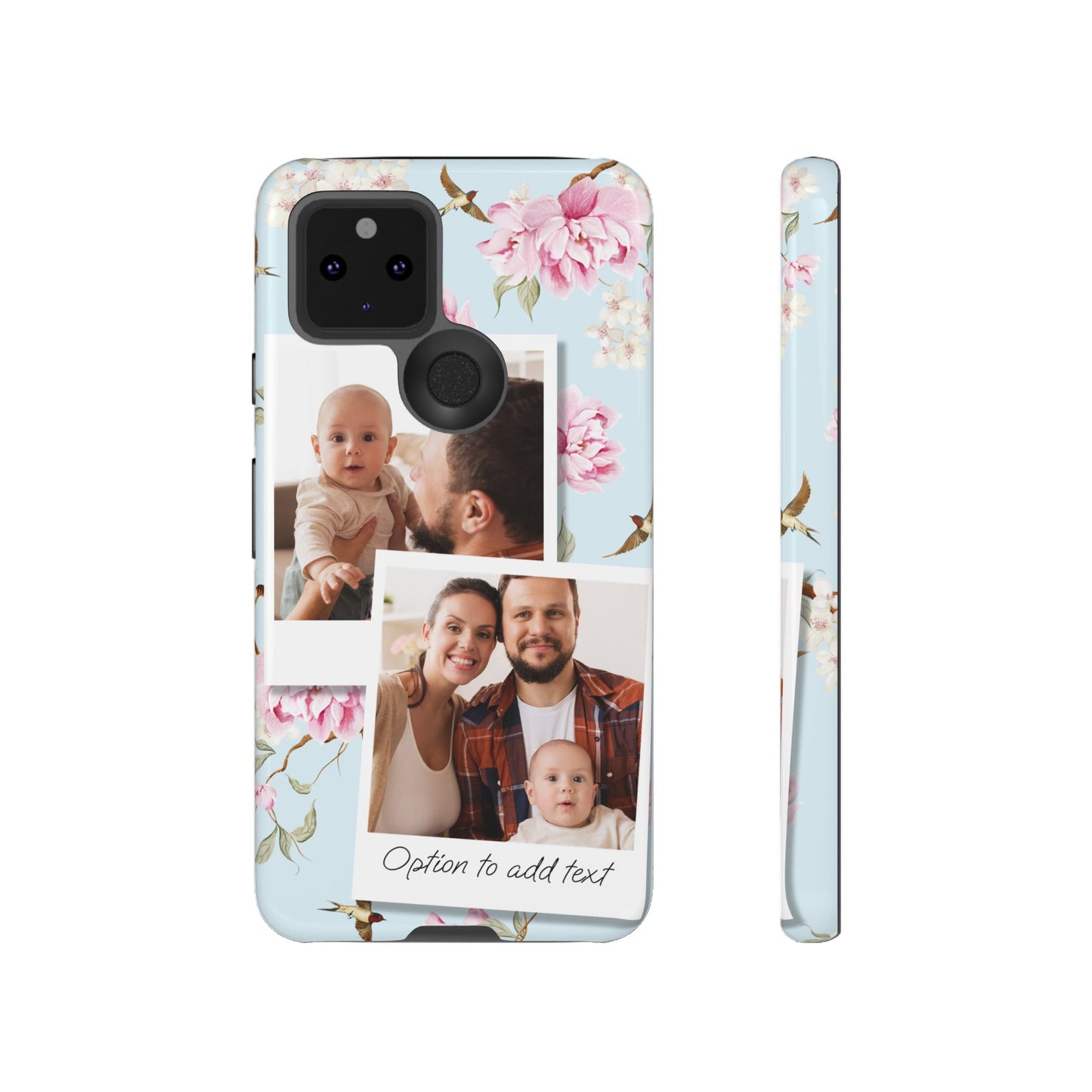 Two image Personalised Floral Photo Collage Tough Case — Personalised Family Phone Case