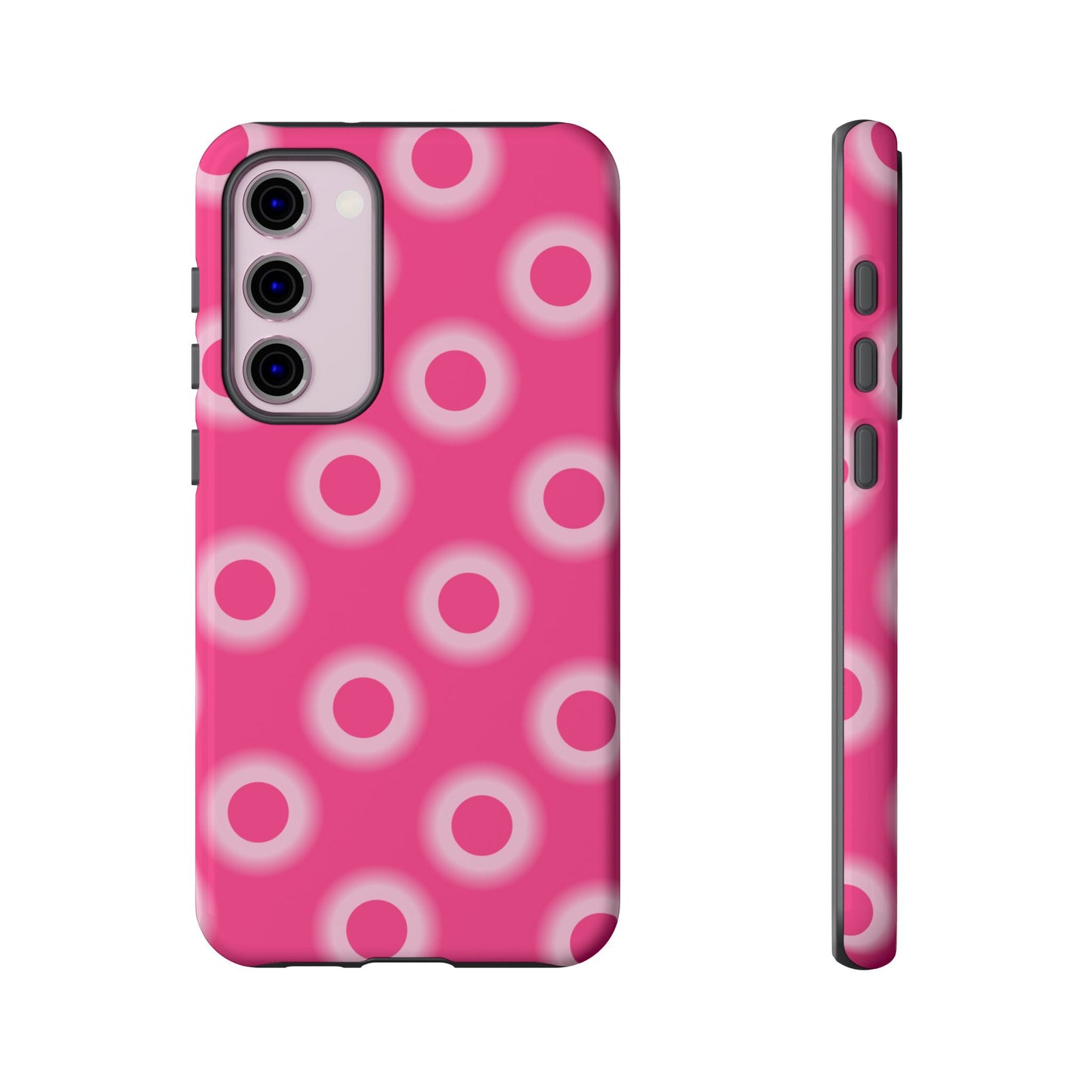 Pink Retro Dot Tough Phone Case