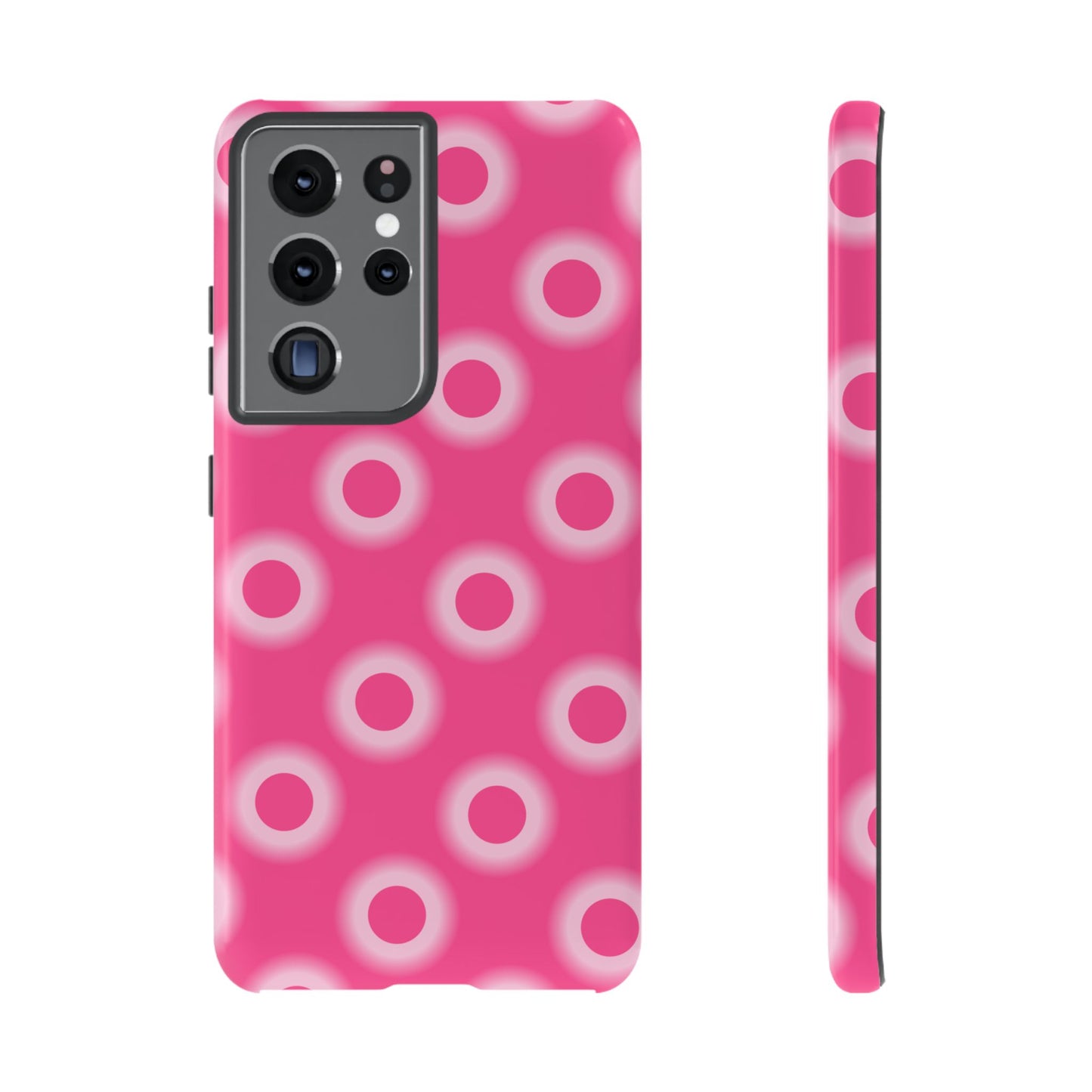 Pink Retro Dot Tough Phone Case