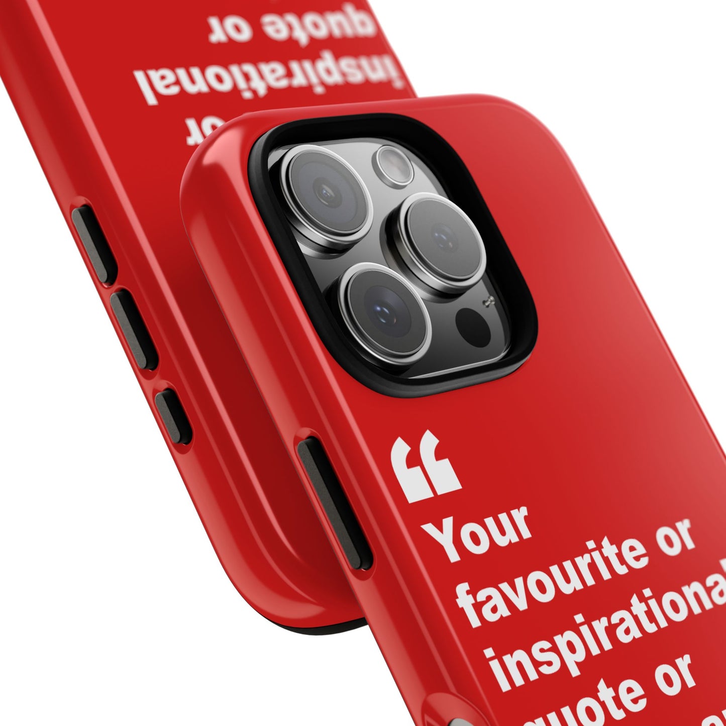 Personalised Inspirational Quote Tough Phone Case — Customizable Text Design