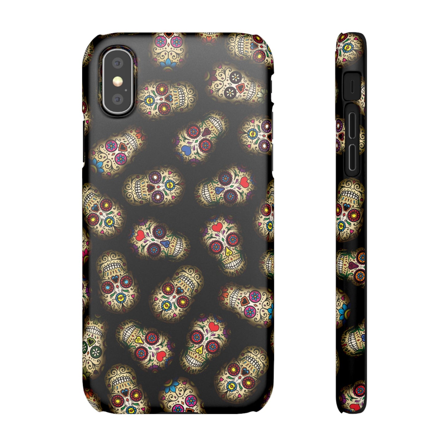 Sugar Skull — Day of the Dead Floral Slim Case for Apple iPhone, Samsung Galaxy and Google Pixel.