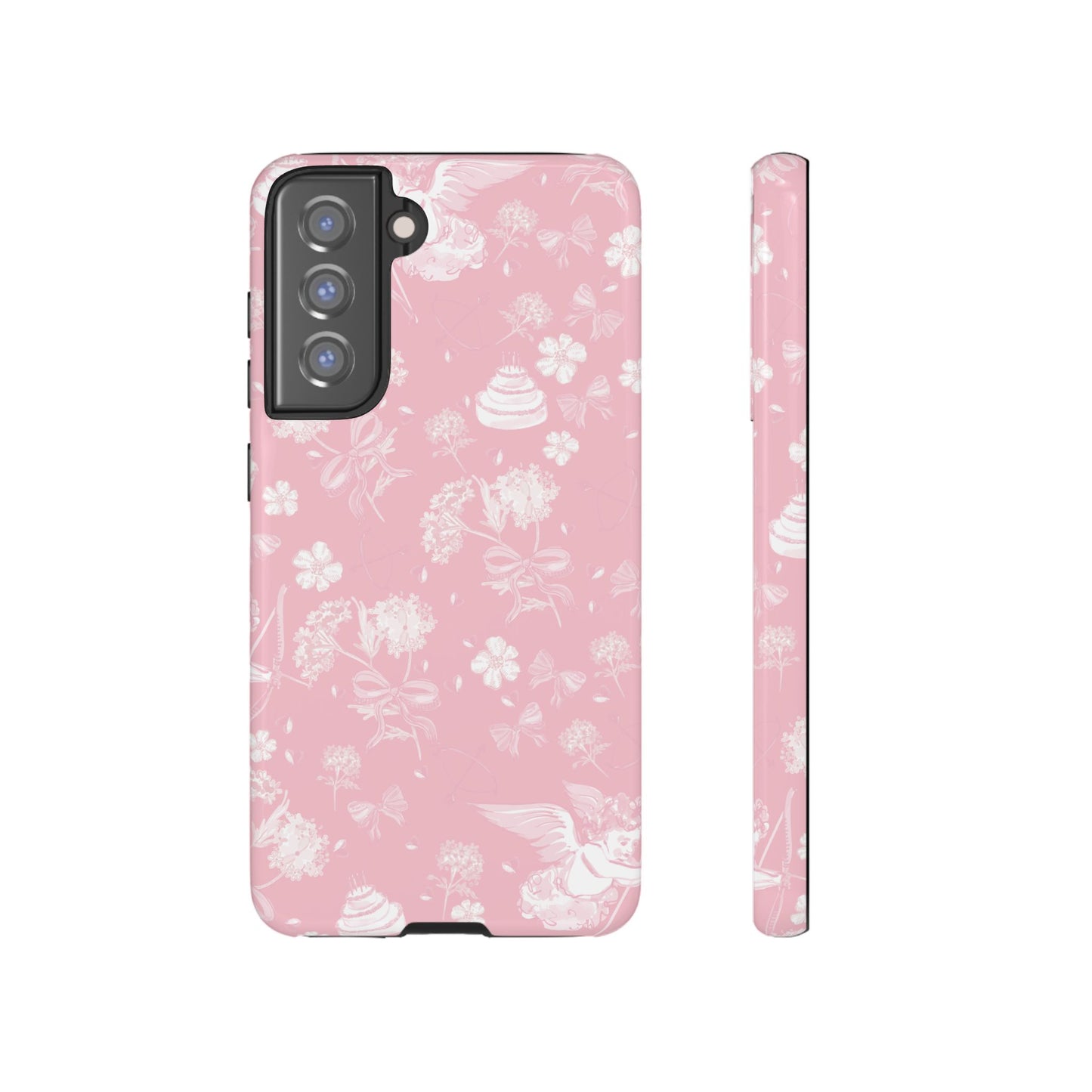 Floral Pink Tough Phone Case – Lightweight Protective Cover