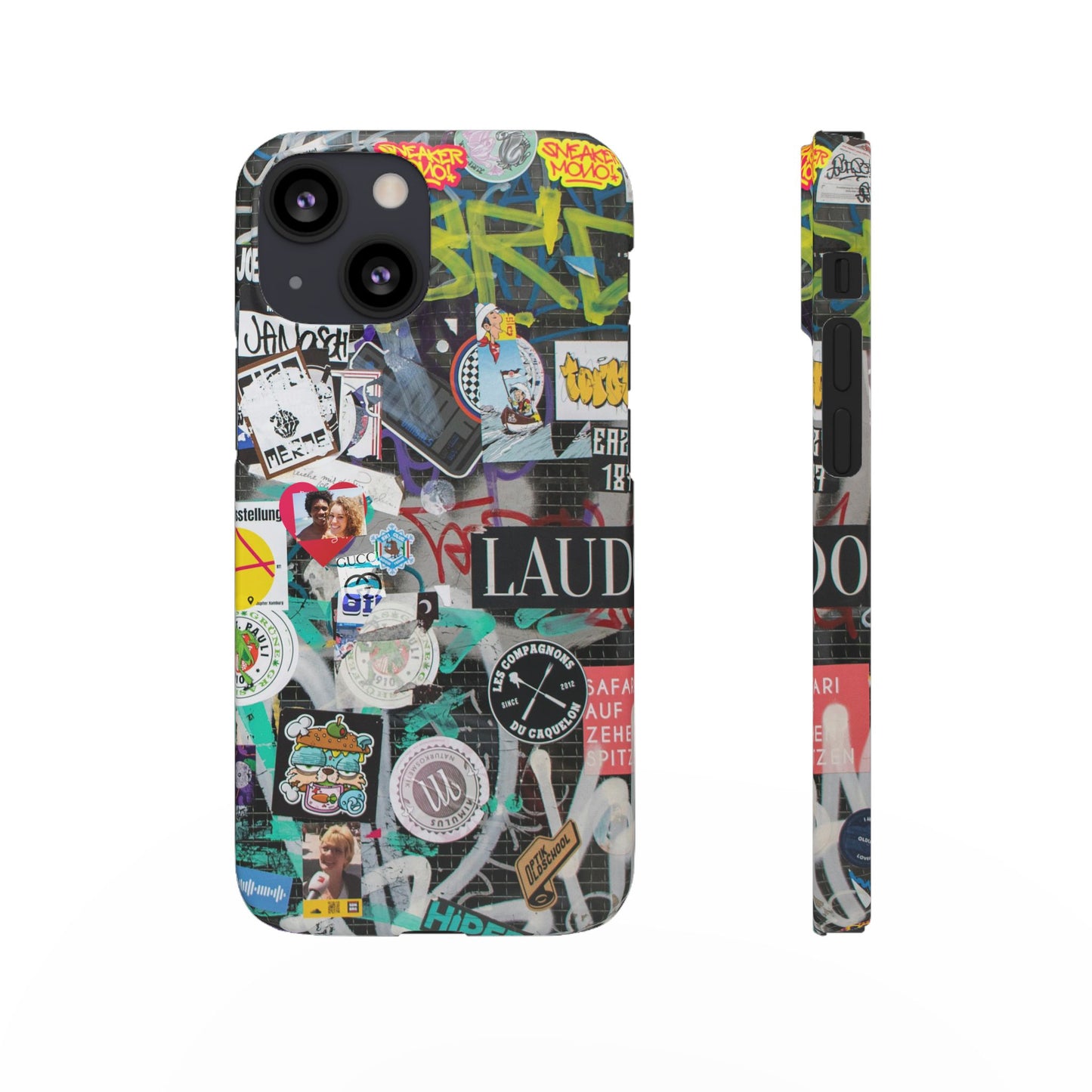 Sticker Bomb Personalised Graffiti Slim Phone Case for Apple iPhone, Samsung Galaxy and Google Pixel.