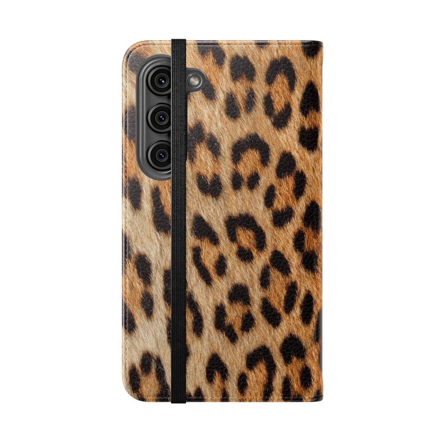 Leopard Fur Flip Phone Case — Leopard Fur Wallet Cover