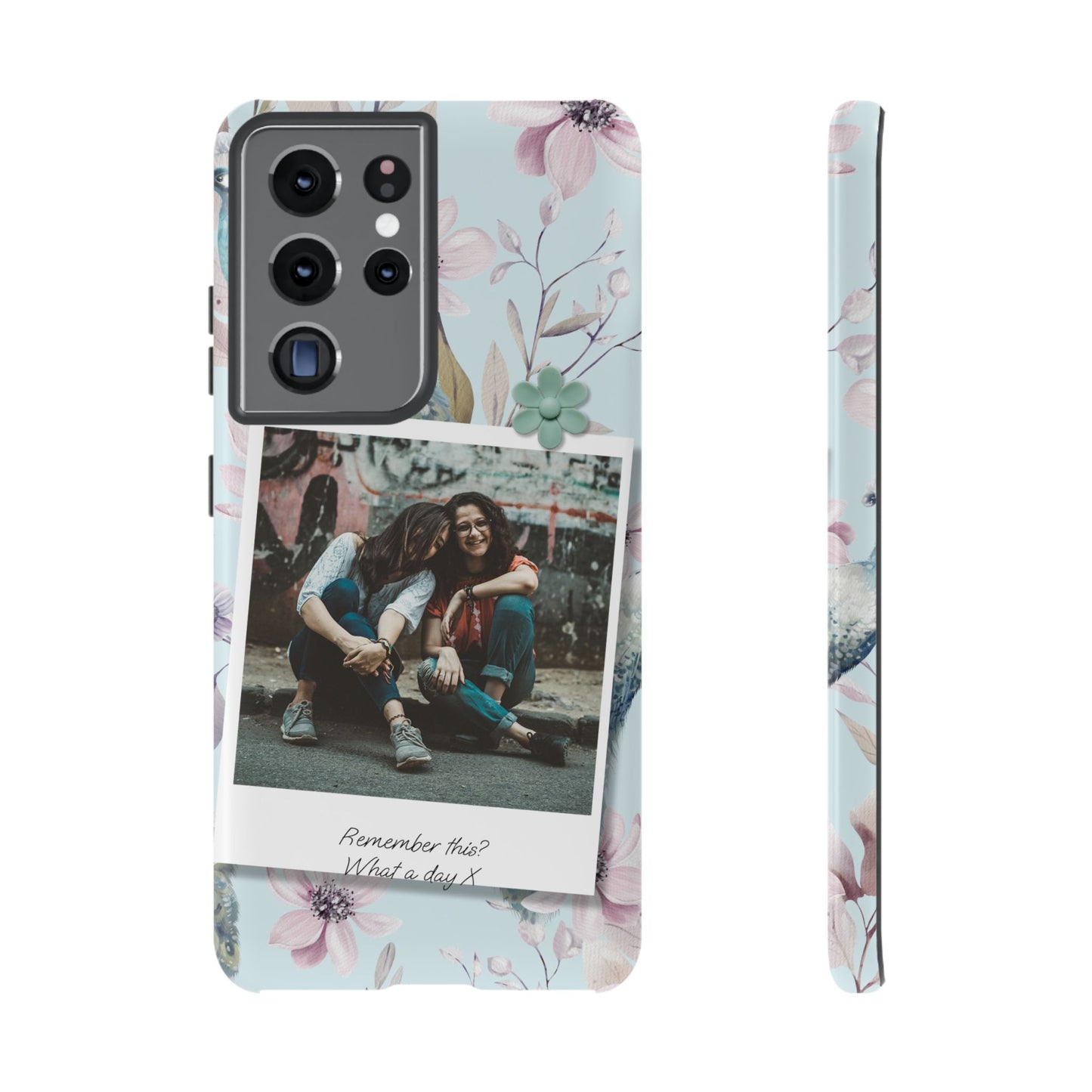 Single Image Personalised Floral Photo Tough Case for Apple iPhone, Samsung Galaxy and Google Pixel.