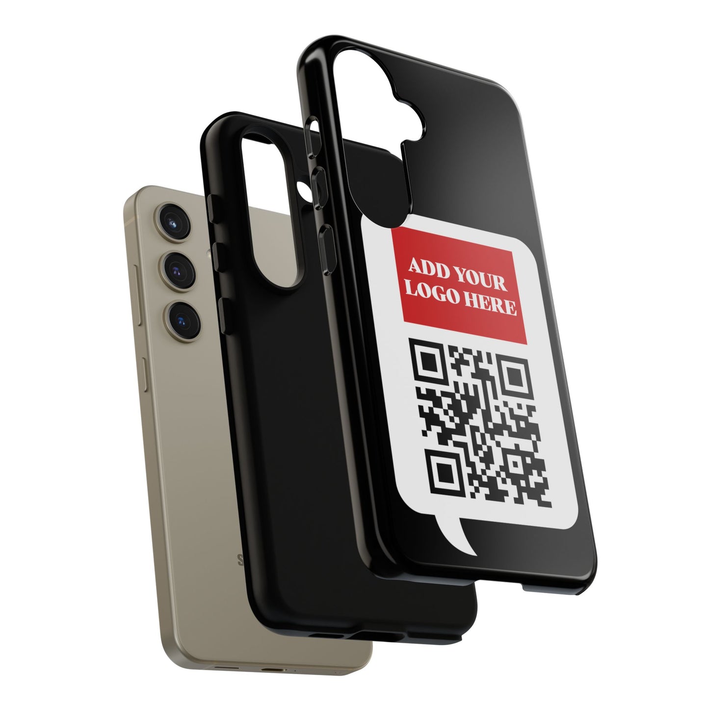 Custom QR Code and Logo Tough Phone Case — Contact Case