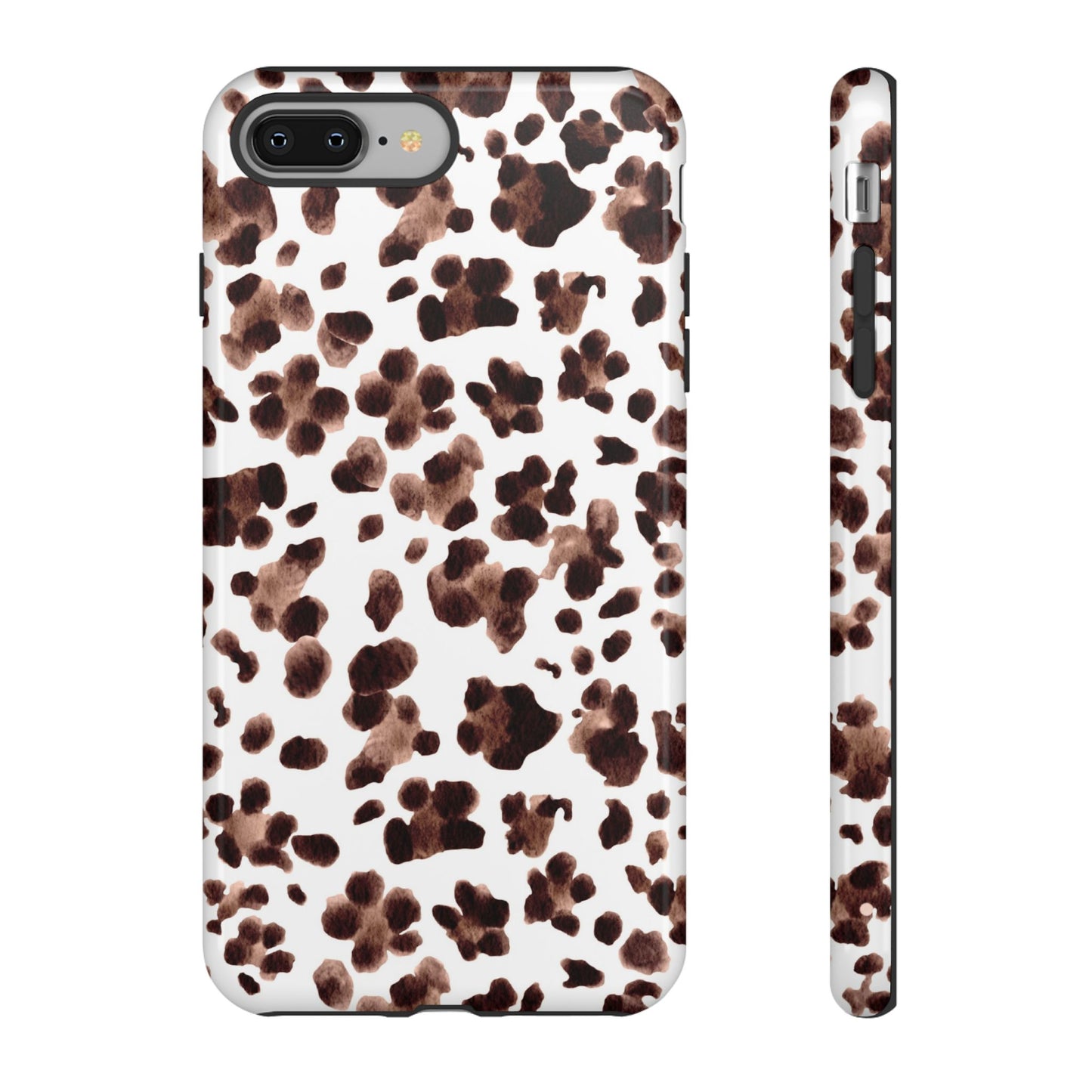 Brown Cowhide Print Phone Case — Tough Protective iPhone Cover