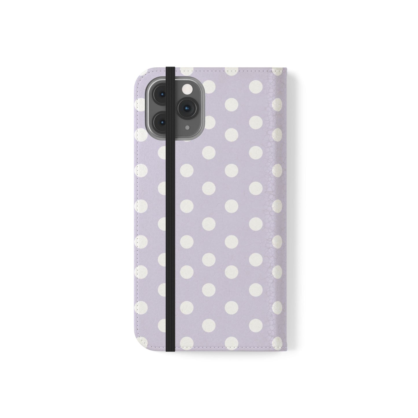 Polka Dot Flip Phone Case — Violet Polka Dot Wallet Cover