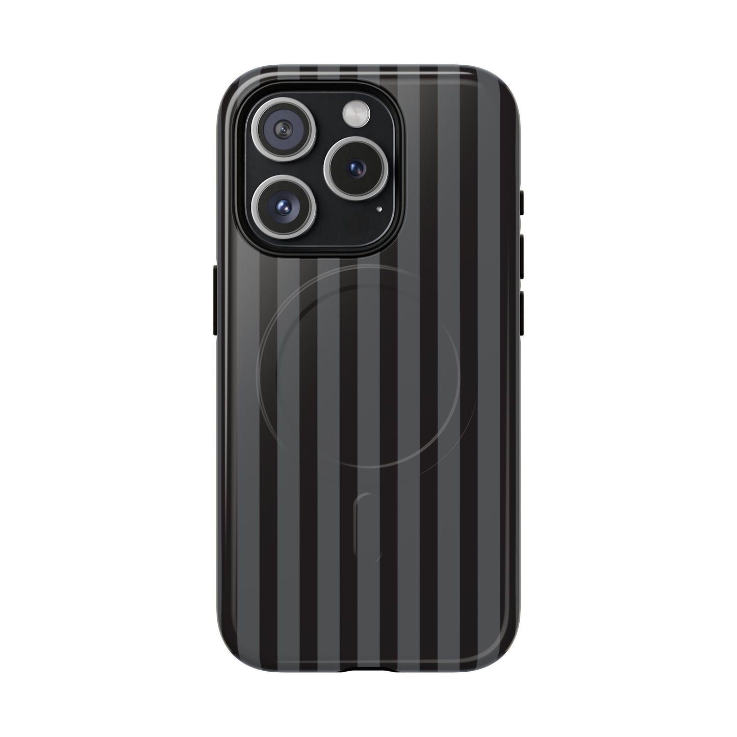 Magnetic Tough Phone Case — Black Stripe Protective Cover