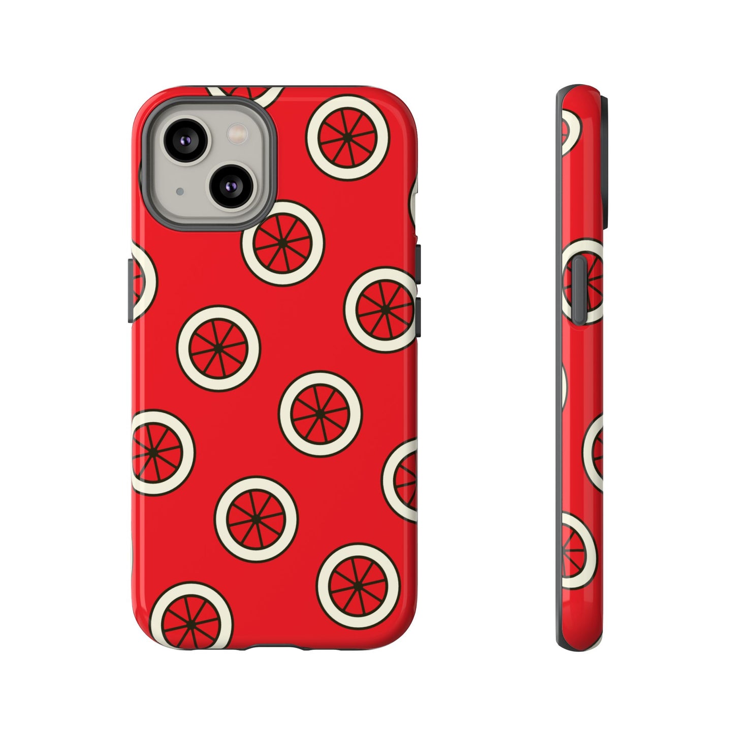 Red Citrus Pattern Phone Case — Protective Tough Phone Cover