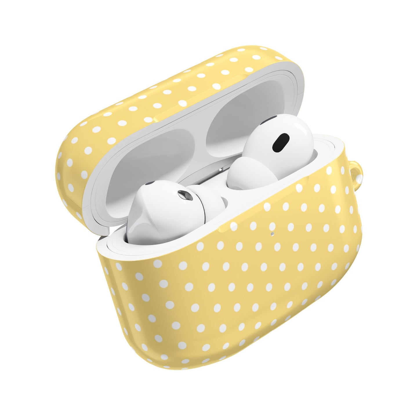 Yellow White Polka Dot AirPod Case — Classic Yellow White Polka Dot Protective Cover