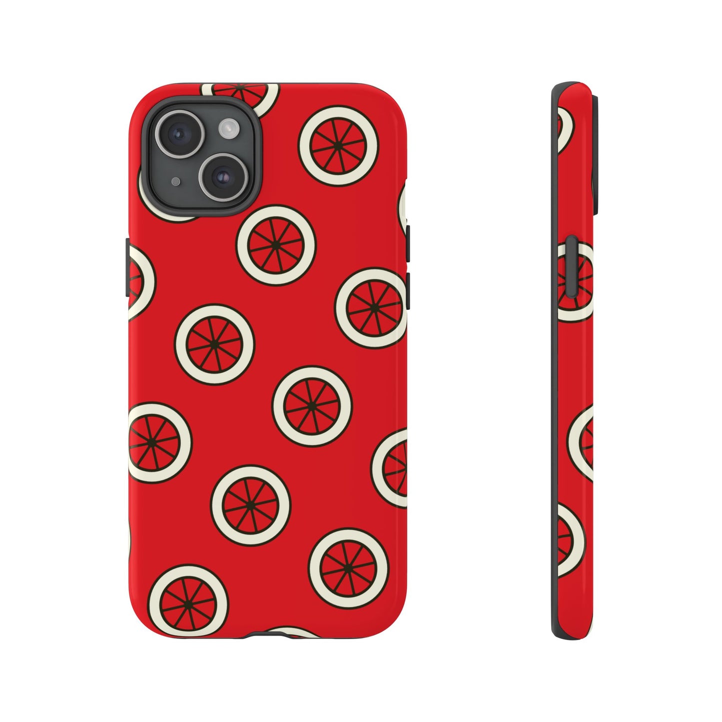 Red Citrus Pattern Phone Case — Protective Tough Phone Cover